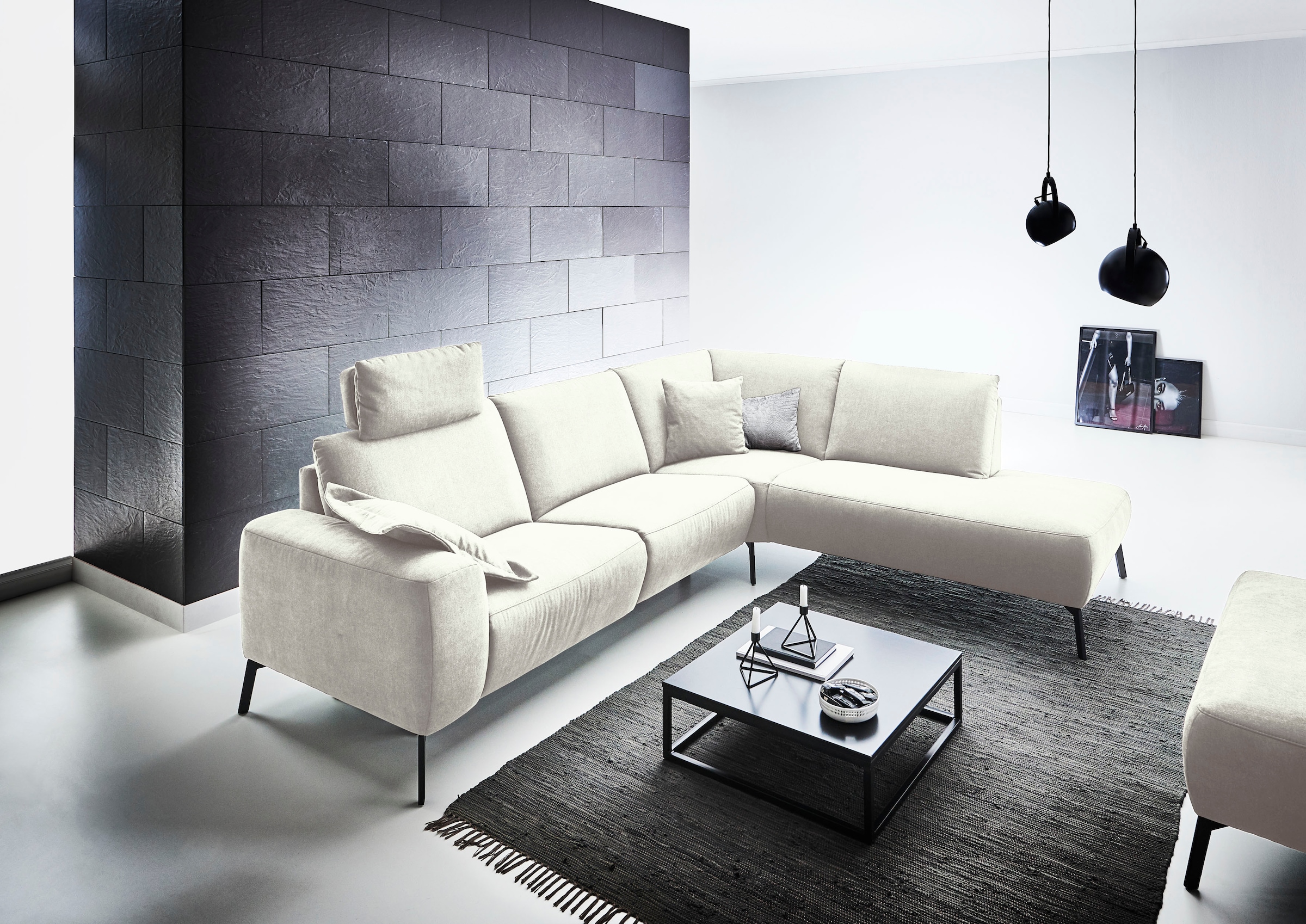 Home affaire Ecksofa »Bellini L-Form« incl. motorischer Relaxfunktio, wahlweise Easy Care-Bezug