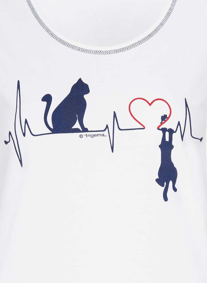 Trigema T-Shirt »TRIGEMA Atemberaubendes T-Shirt mit tollem Print«, (1 tlg.)