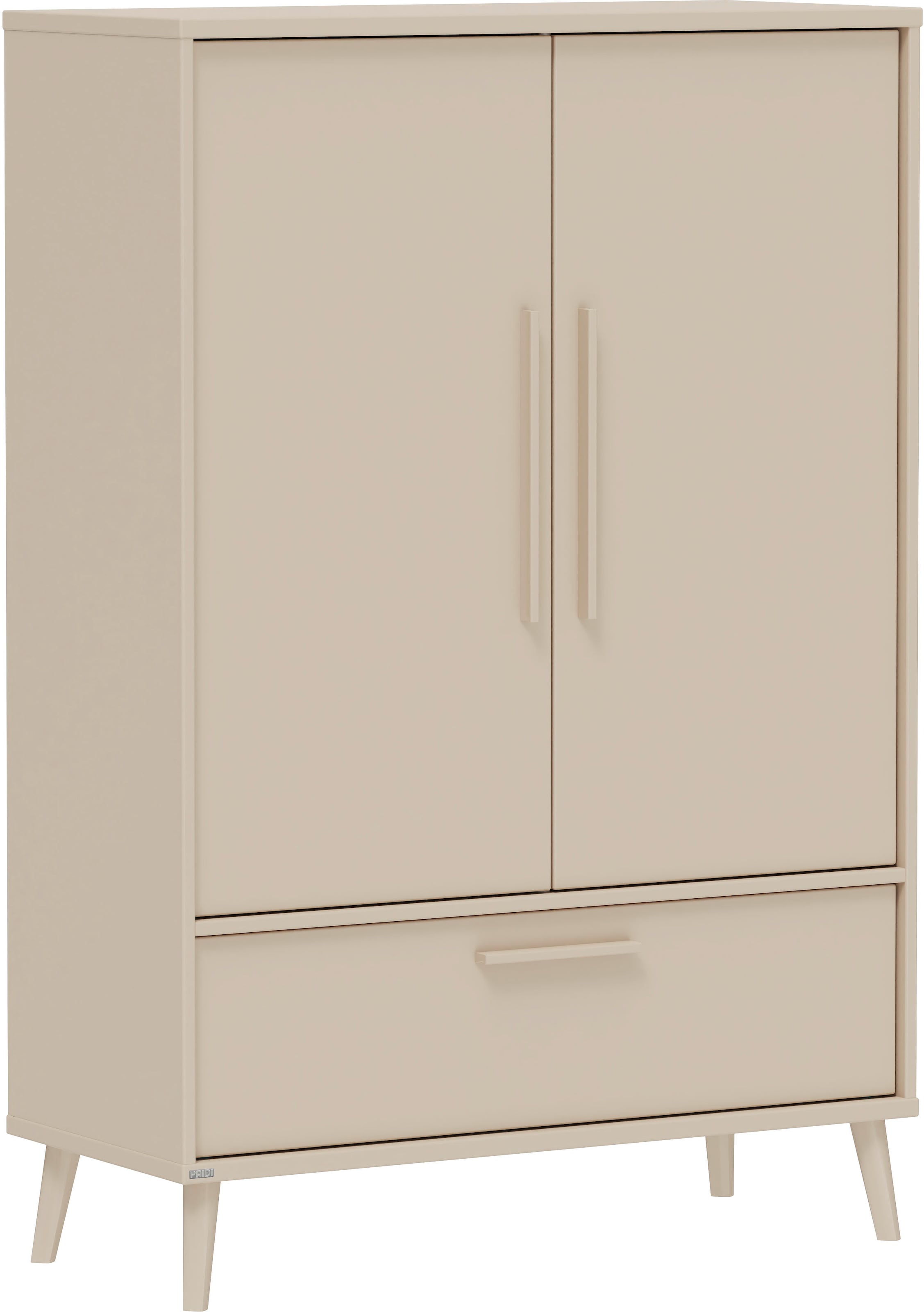 PAIDI Kleiderschrank »EEFJE in Beige mit Schublade und Türen, verschiedene Ausführungen« B/H/T ca. 95-123/139-204/41-57cm, mit 2 oder 3 Türen + Tiny-Variante,  stabiler Drehtürenschrank aus Holz, mit Soft-Close-Funktion