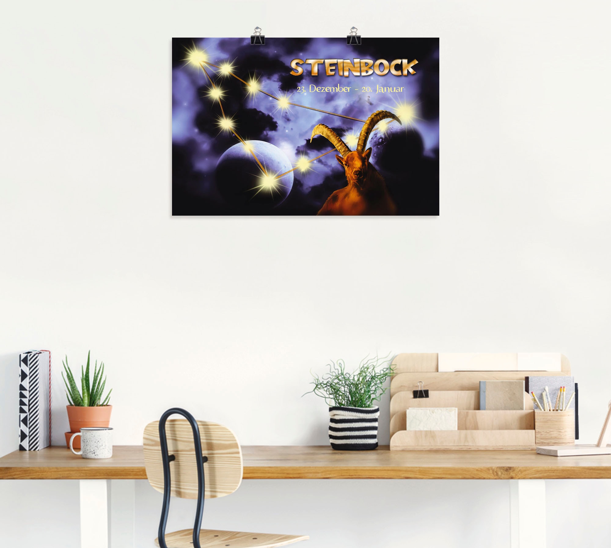 Artland Wandbild »Sternzeichen - Steinbock«, Bilder von Sternzeichen, (1 St.), als Leinwandbild, Poster in verschied. Größen