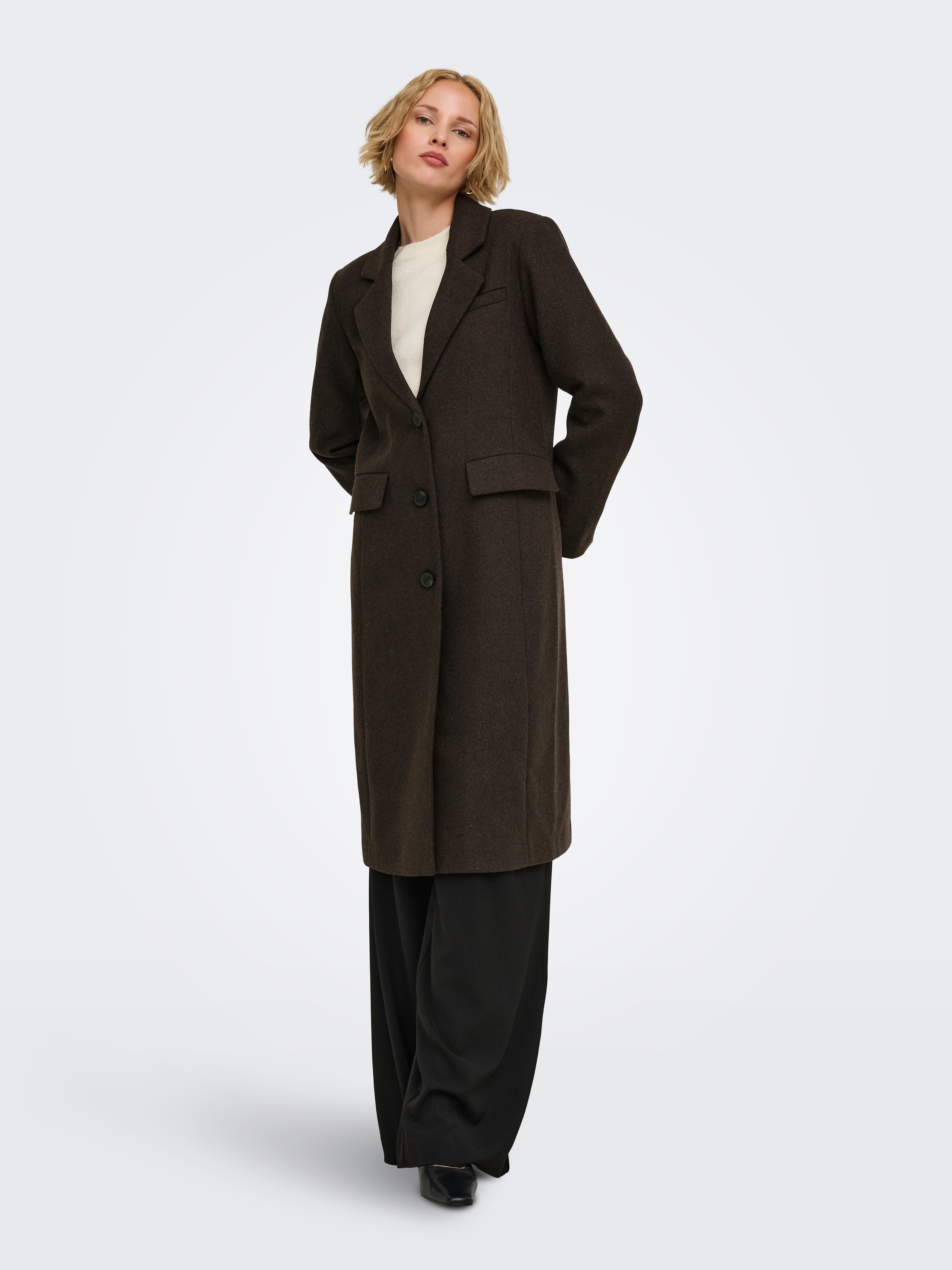 ONLY Langmantel »ONLMICOL REGULAR COAT CC OTW« Materialmix mit Wolle