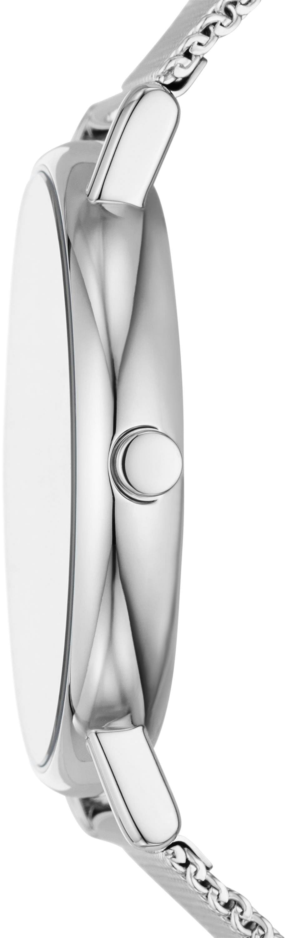 Skagen Quarzuhr »SIGNATUR«, Armbanduhr, Herrenuhr, Damenuhr, analog, Edelstahlarmband