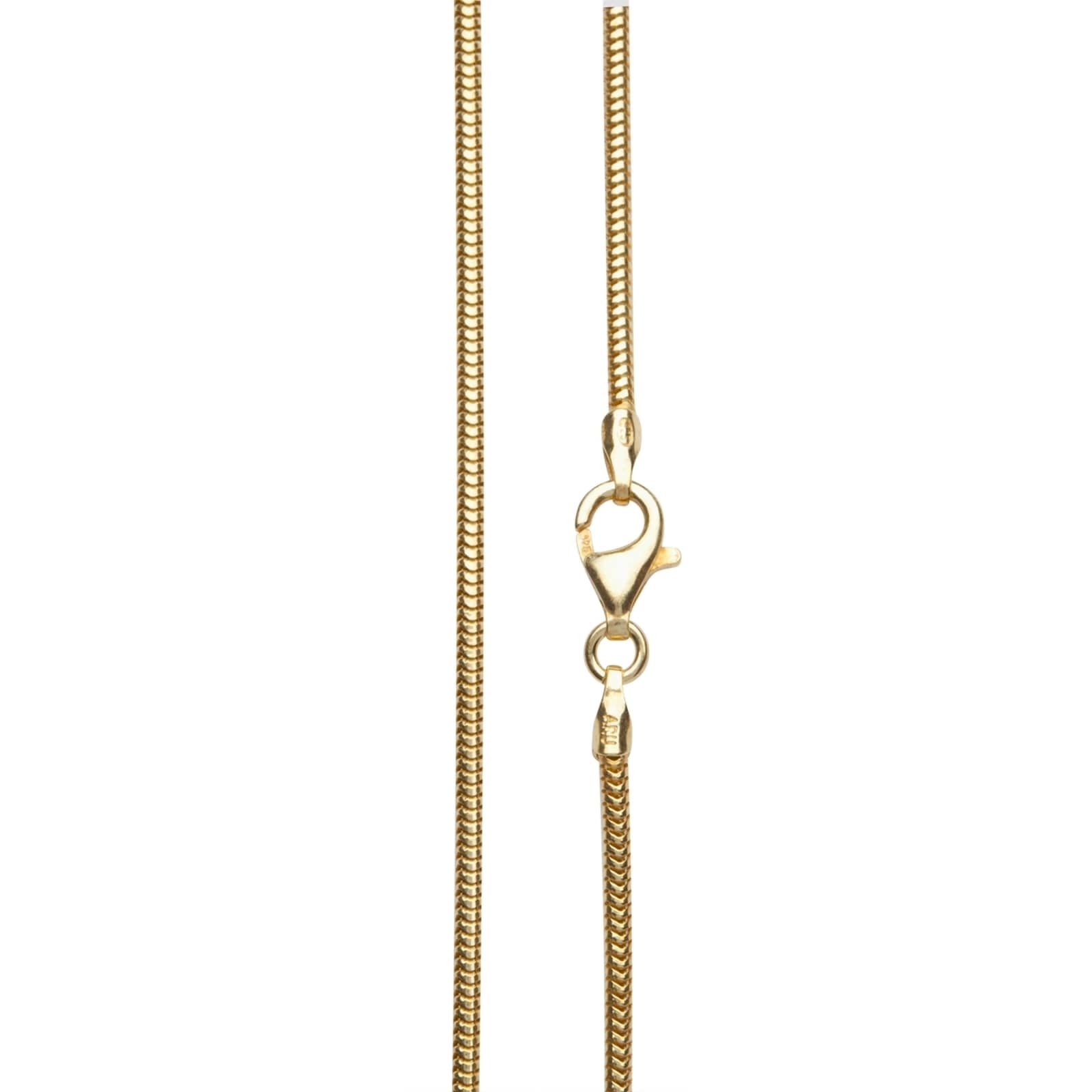 OSTSEE-SCHMUCK Silberkette »- Schlange 1,6 mm - Silber 925/000, vergoldet -,«