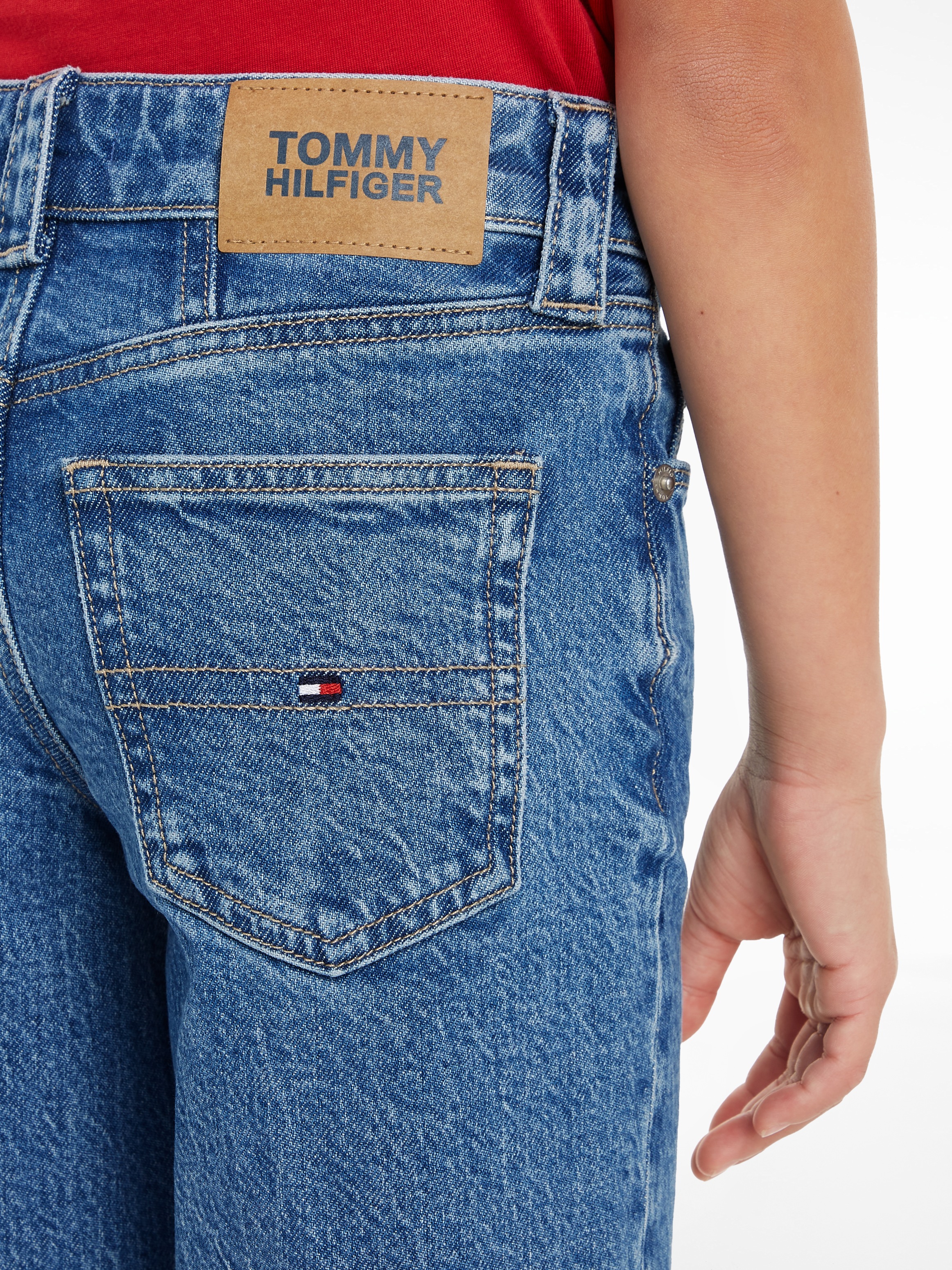 Tommy Hilfiger Bootcut-Jeans »GIRLFRIEND COMFORT DENIM«, Kinder bis 16 Jahre im 5-Pocket-Style