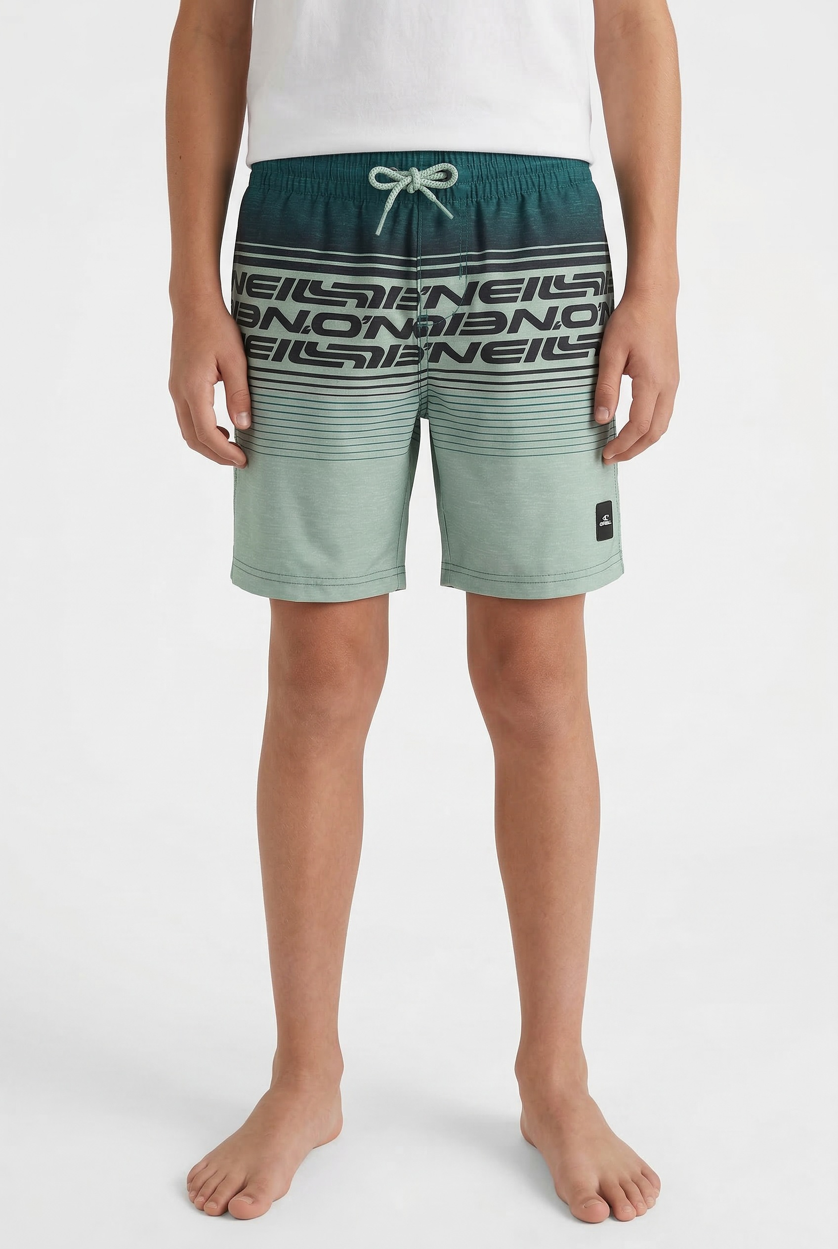 O'Neill Badeshorts »O'NEILL LOGO STRIPE SWIMSHORTS« mit Eingrifftaschen, mit Innenhose aus Mesh, mit Hyperdry-Finish