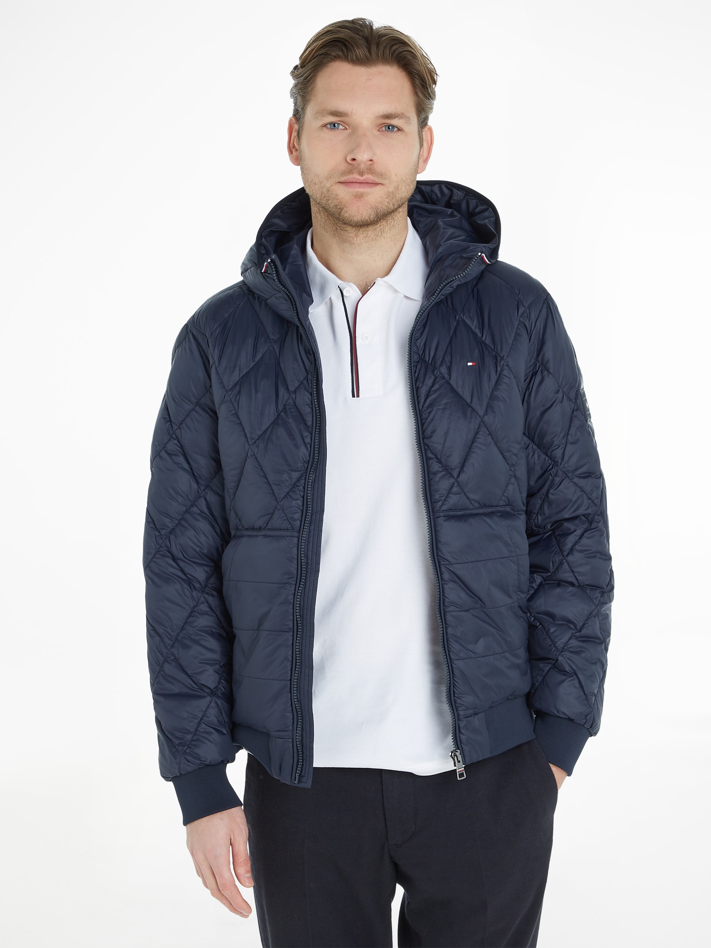 Tommy Hilfiger Steppjacke »MIX QUILT ♕ bei mit Kapuze RECYCLED«