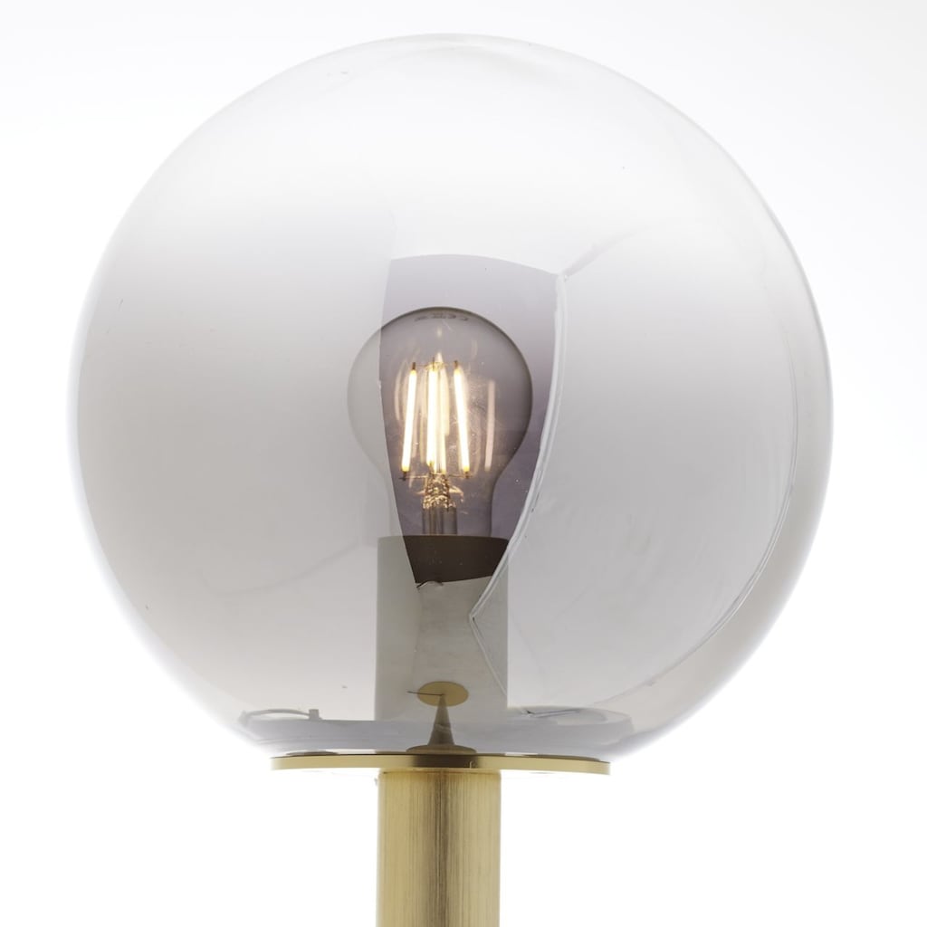 Brilliant Stehlampe »Gould«, 1 flammig-flammig, Standleuchte mit Rauchglas - 146cm Höhe x 25cm Ø - E27 Fassung