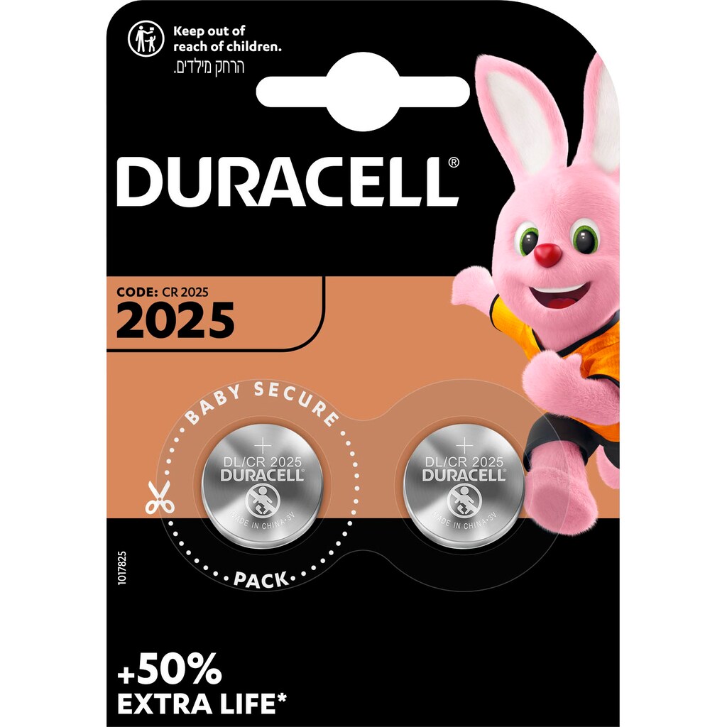 Duracell Batterie »2er Pack DL2025«, CR2025, (Packung, 2 St.)