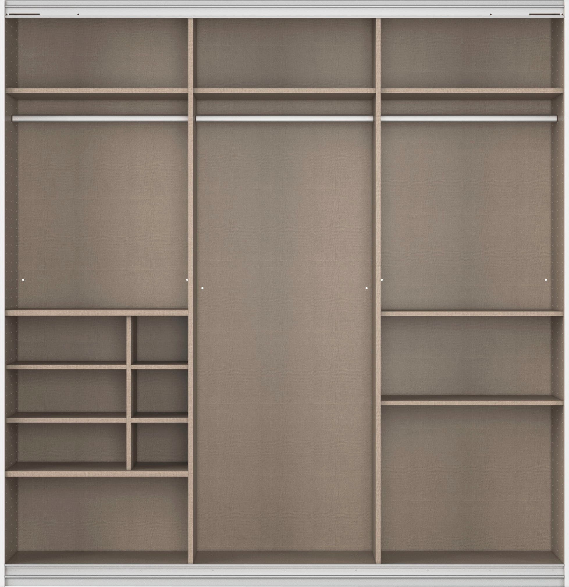 rauch Schwebetürenschrank »Kleiderschrank Schrank Garderobe Wäscheschrank TOMA mit Passepartout«, inkl. Regaleinsatz sowie zusätzlichen Einlegeböden MADE IN GERMANY
