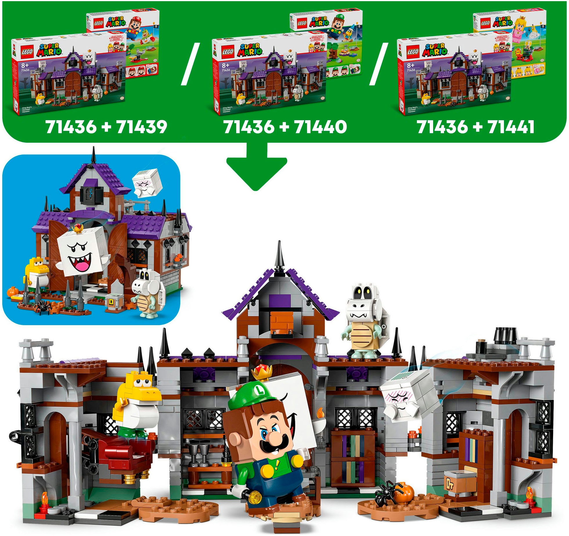 LEGO® Konstruktionsspielsteine »König Buu Huus Spukhaus (71436), LEGO Super Mario«, (932 St.), Made in Europe