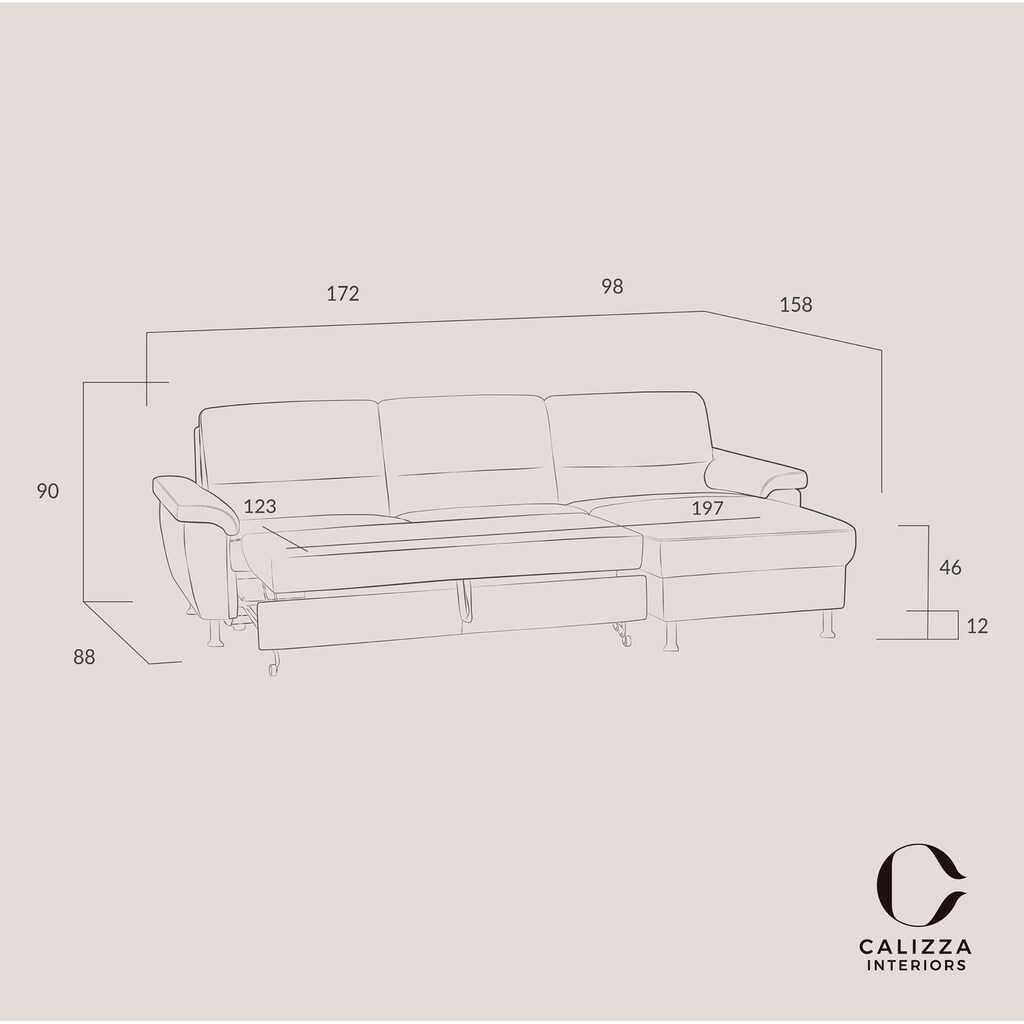 CALIZZA INTERIORS Ecksofa »Onyx«