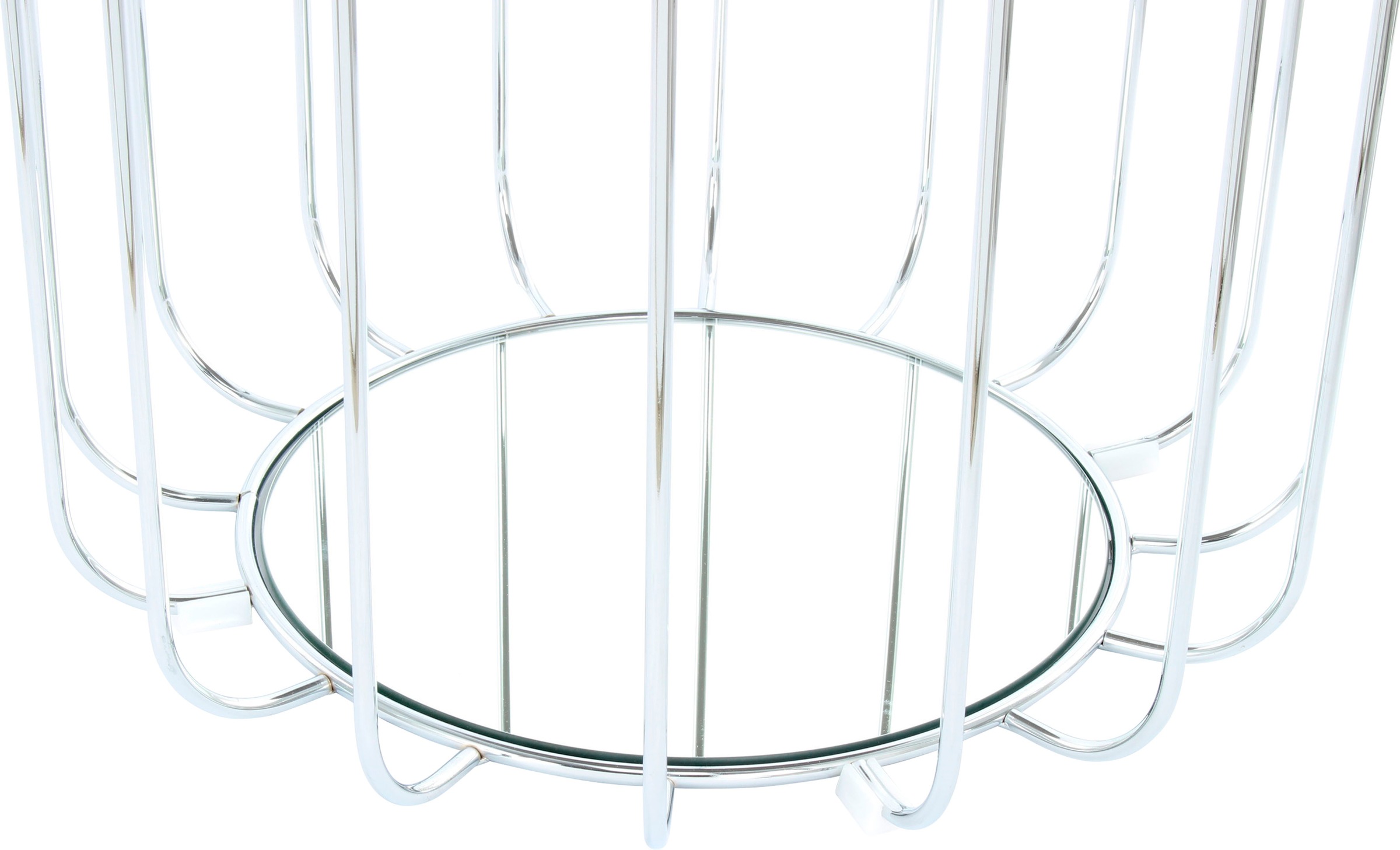 Kayoom Beistelltisch »Pouf Comfortable 110, abnehmbares und wendbares Oberteil«, (1 St.), praktisch umzuwandeln in Tisch oder Hocker, mit Spiegelglas