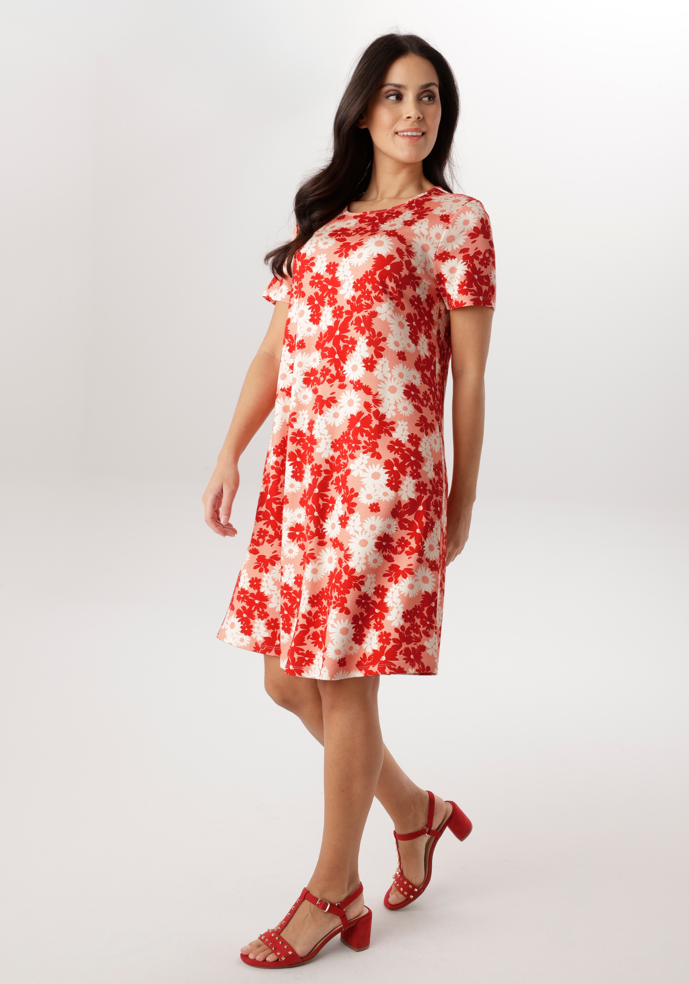 Aniston SELECTED Jerseykleid in leichter A-Linien-Form - NEUE KOLLEKTION