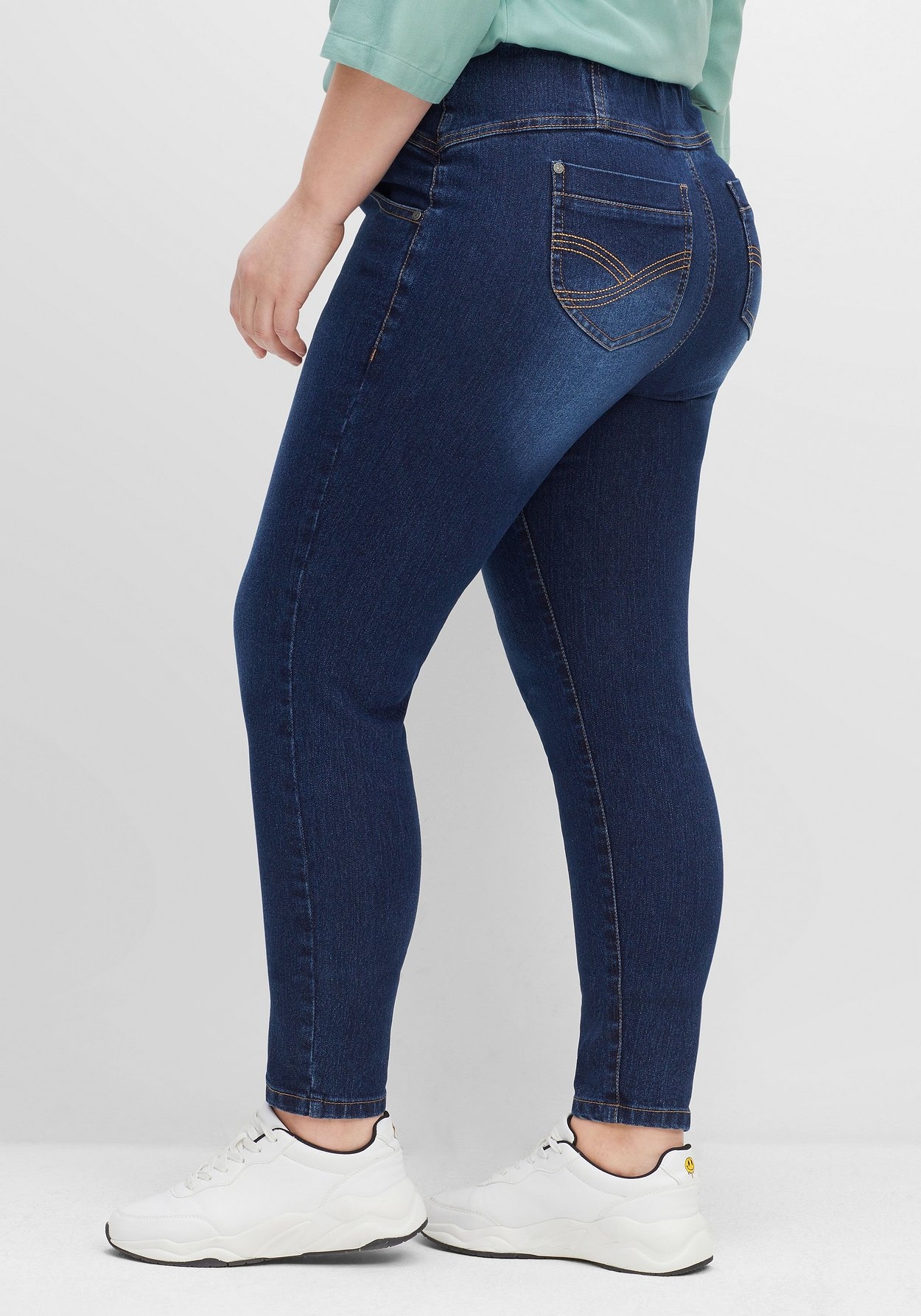 Sheego Schlupfjeans »Jeggings mit breitem Gummibund«, mit breitem Gummibund