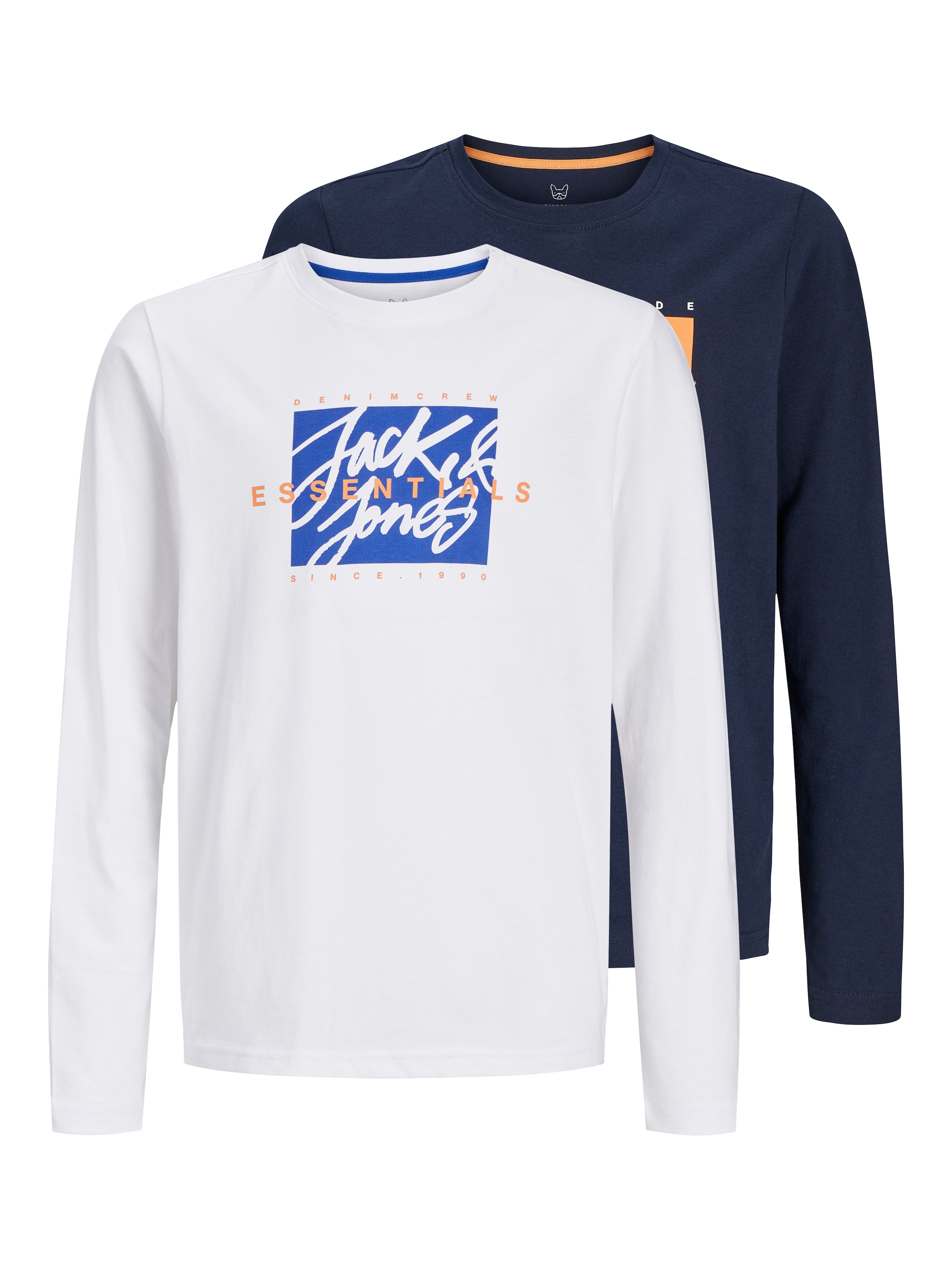 Jack & Jones Junior T-Shirt »JJCOLTON TEE LS CREW NECK 2PK MP JNR« Packung, 2 tlg.