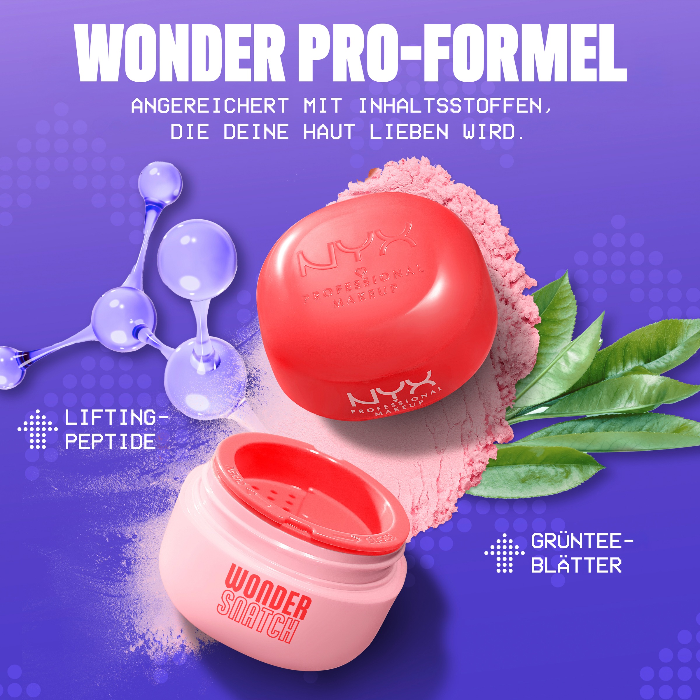 NYX Puder »NYX Professional Makeup Wonder Snatch Powder« angereichert mit grünem Tee für den antioxidativen Glow gesunder Haut