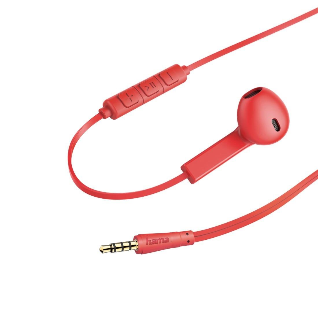 In-Ear-Kopfhörer »Kopfhörer "Advance", Earbuds, Mikrofon, Flachbandkabel, Rot Headset«