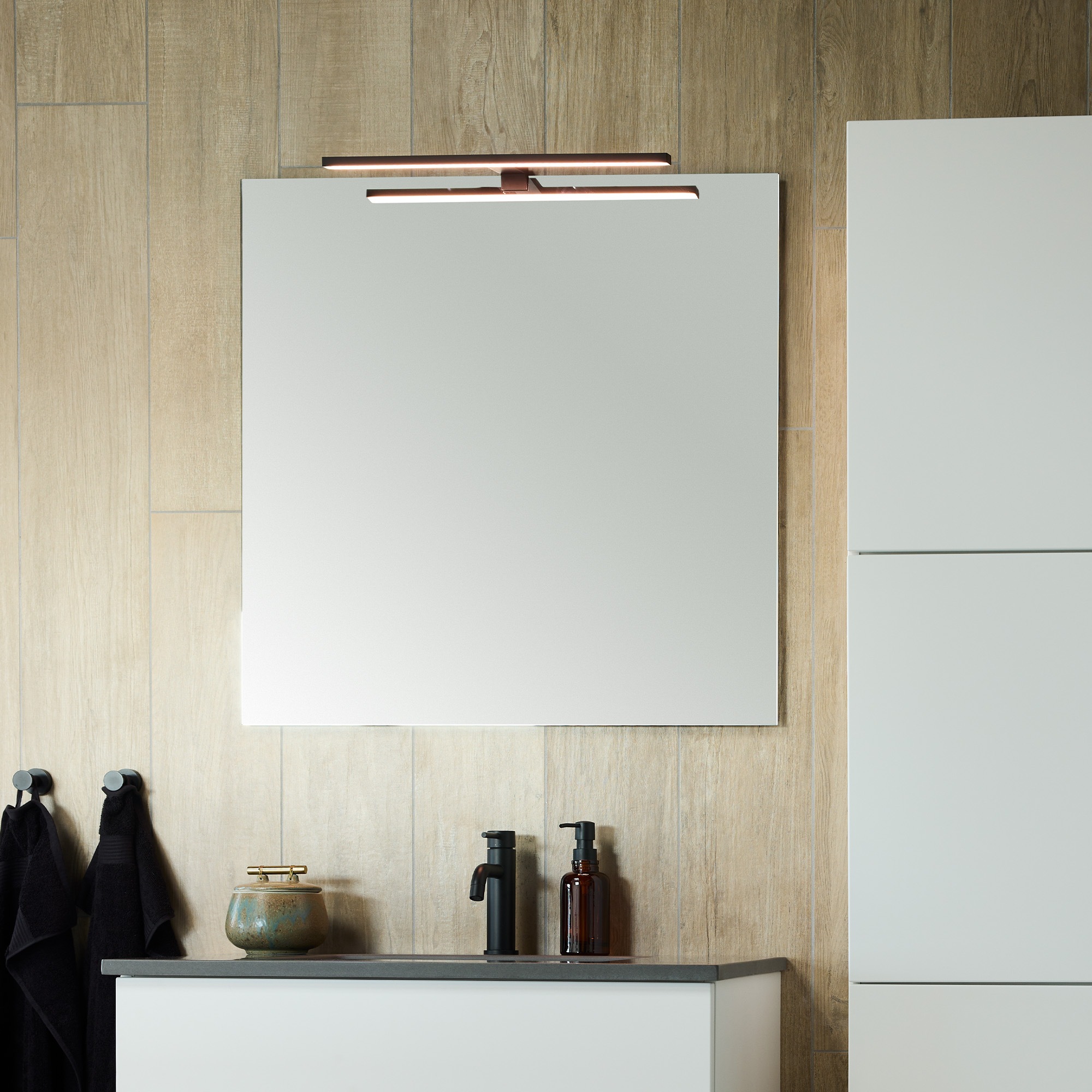 Loevschall Spiegelleuchte »Lagan NextGen, Badezimmer Lampe, LED Spiegelleuchte«, Leuchtmittel LED-Modul | LED fest integriert, Spiegellampen für das Bad