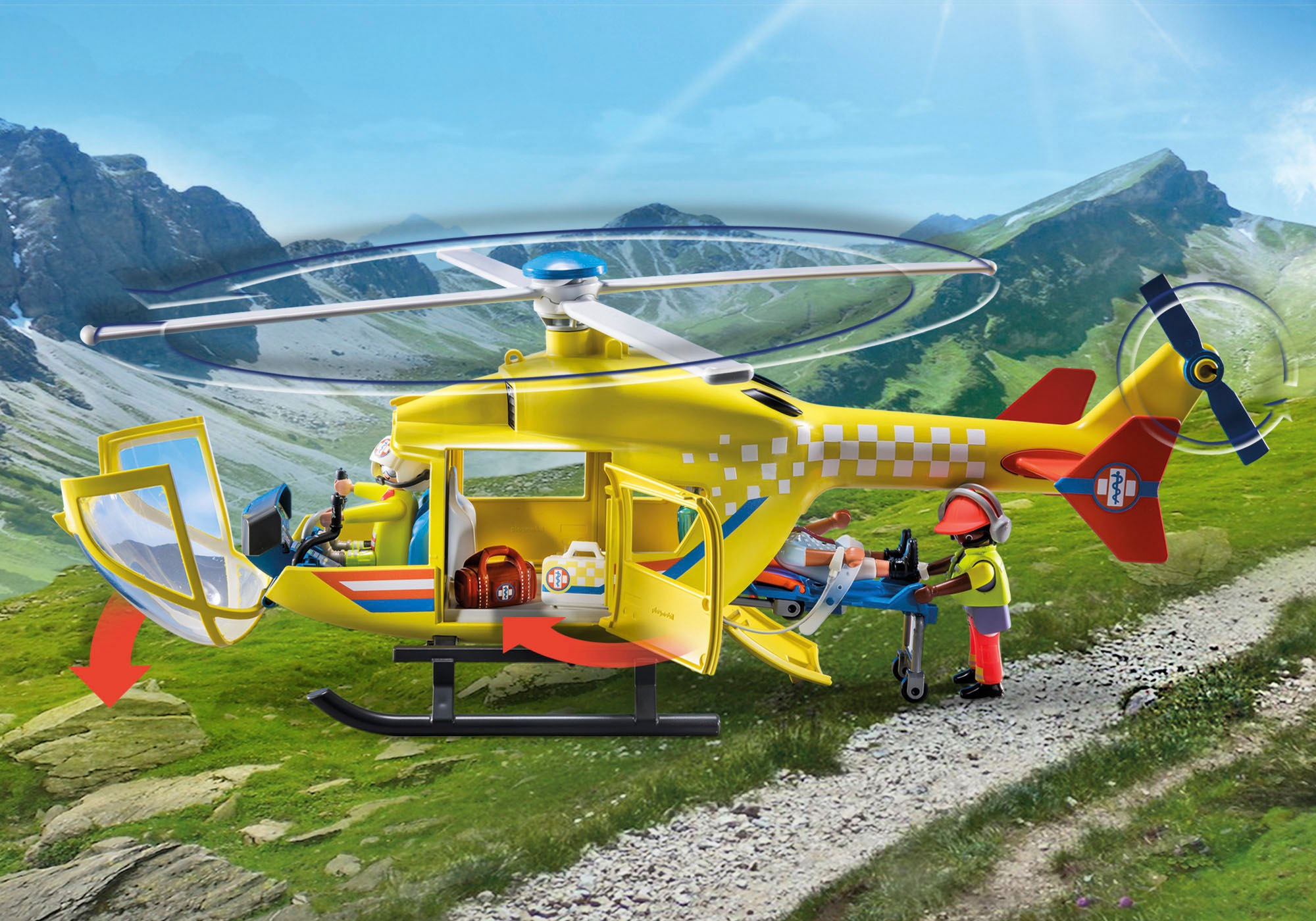 Playmobil® Konstruktions-Spielset »Rettungshelikopter (71203), City Life«, Made in Europe