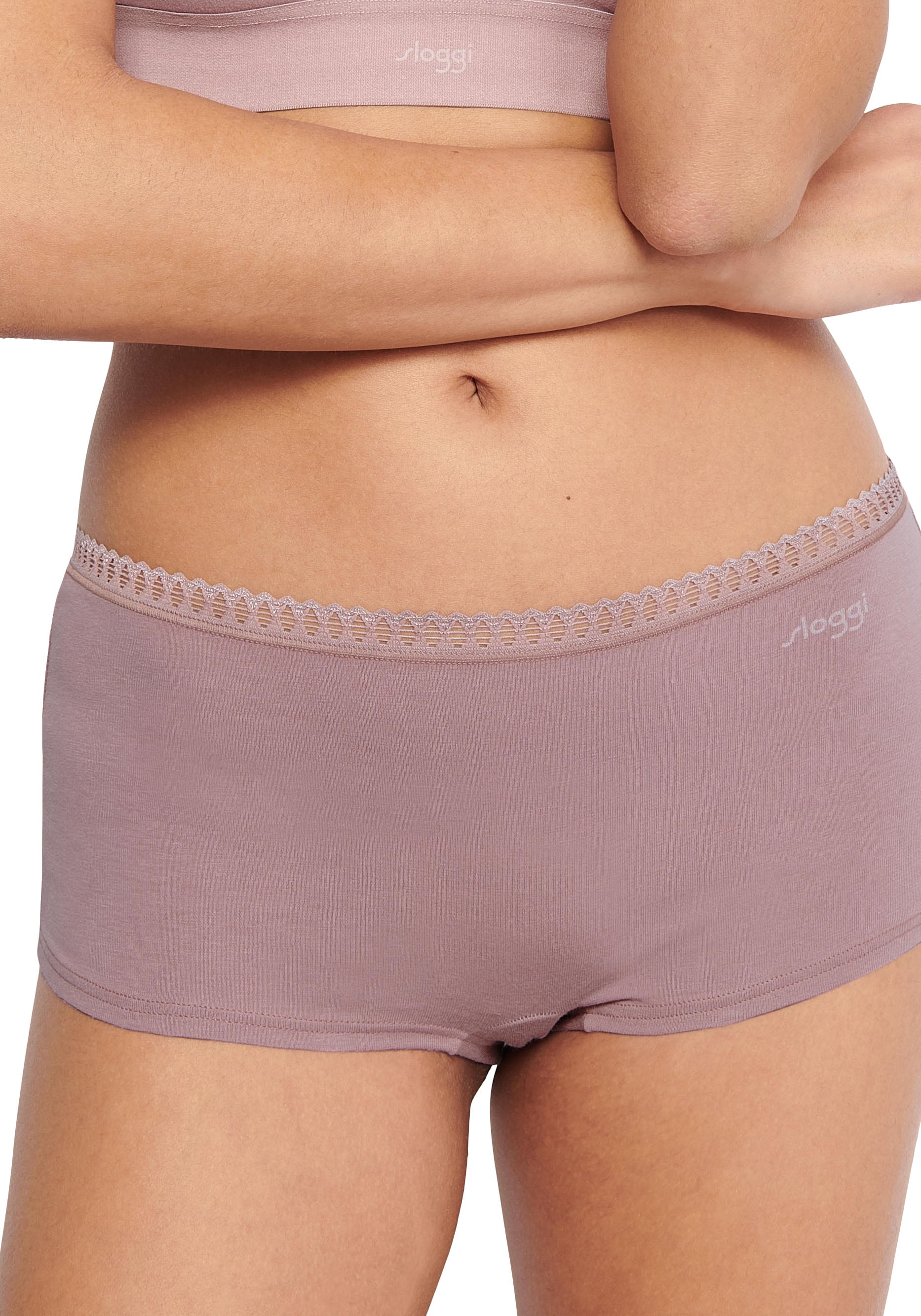 sloggi Panty »GO Crush Short C3P«, (3er Pack), mit Spitzendetails