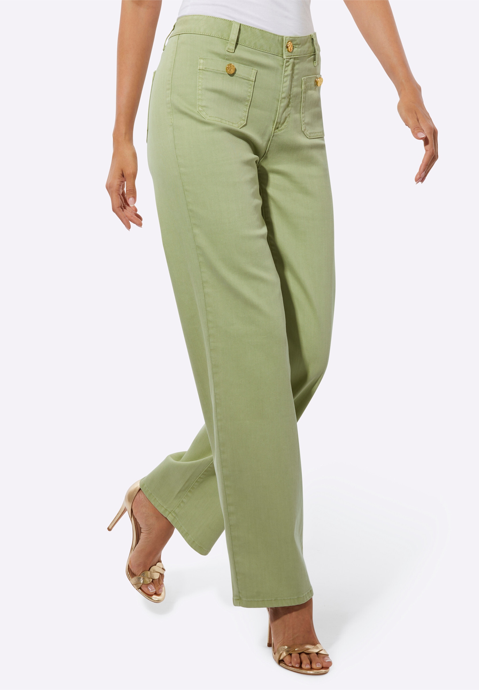creation L Bequeme Jeans »Lyocell-Baumwoll-Jeans Jeans mit weit geschnittenen Beinen«