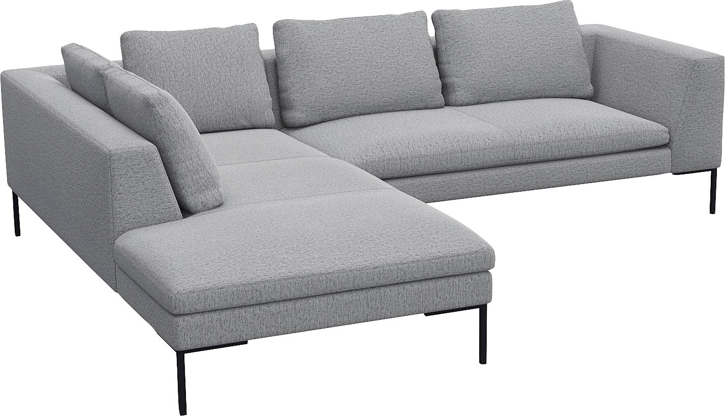 FLEXLUX Ecksofa »Loano, superbequemer Sitzkomfort durch Kaltschaum im Sitz«, modernes Sofa, frei im Raum stellbar, lose Kissen, L-Form