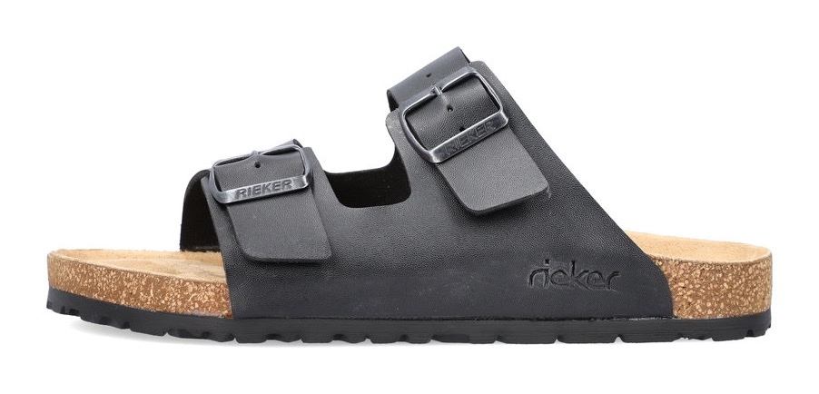 Rieker Pantolette, Sommerschuh, Schlappen, Hausschuh, mit zwei Schnallenverschlüsse