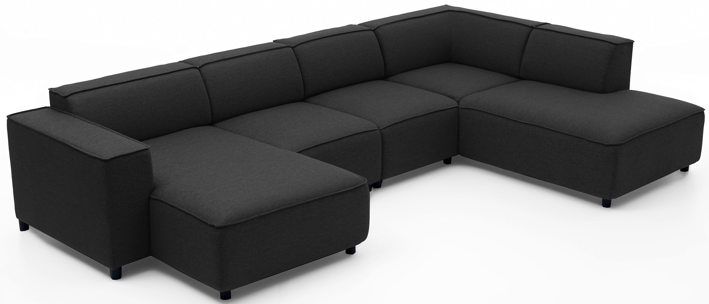 ATLANTIC home collection Wohnlandschaft »Bulky U-Form«, in U-Form und XXL Sitzfläche, modular aufgebaut