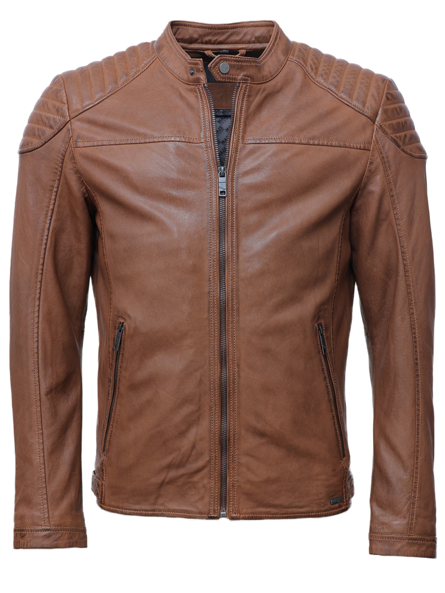 Maze, Damen, Lederjacke »Lederjacke 4202243«, cognac, XL, cognac, pflanzlich gegerbtes Leder