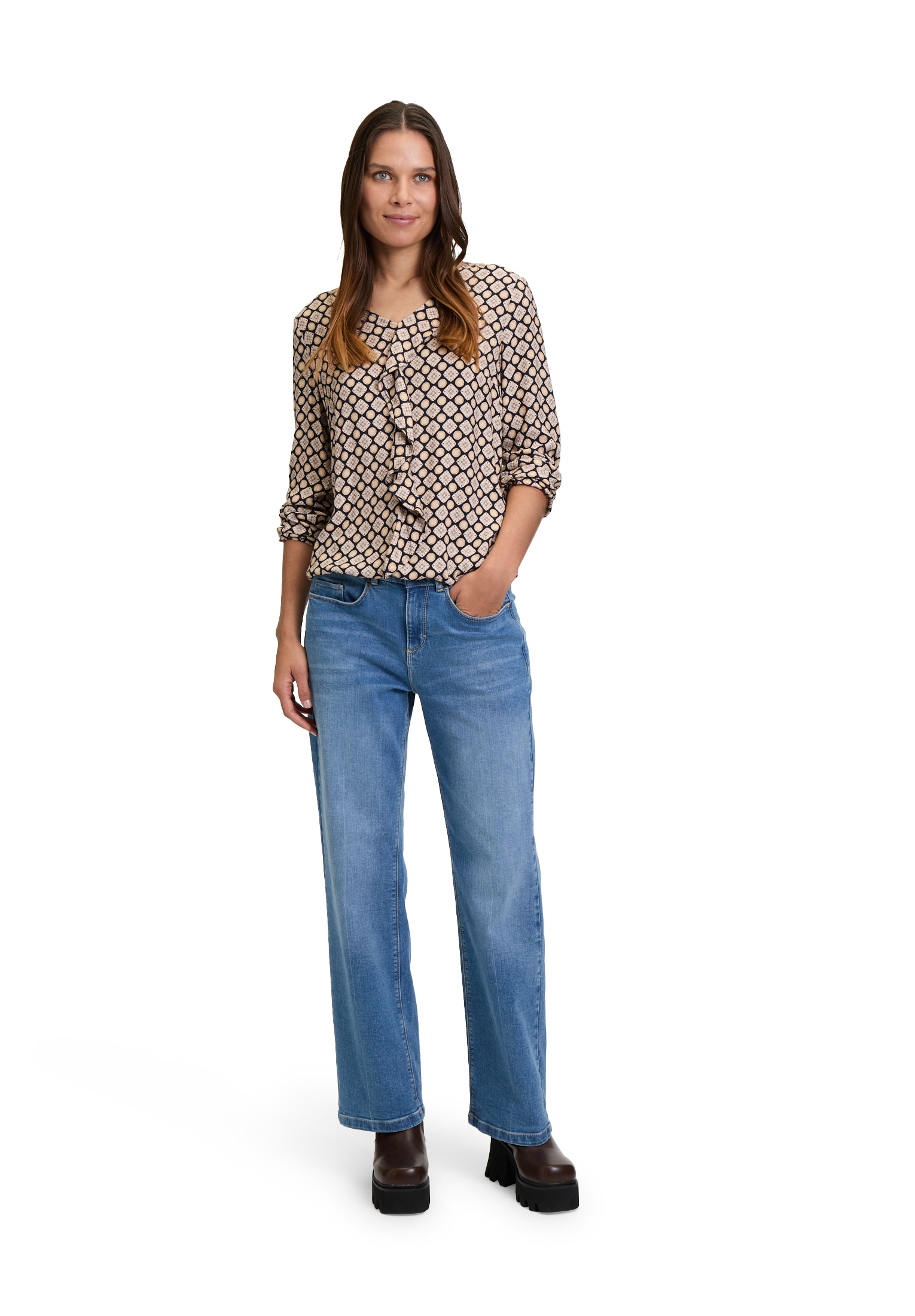 Cartoon Klassische Bluse »Blusenshirt mit Volant«