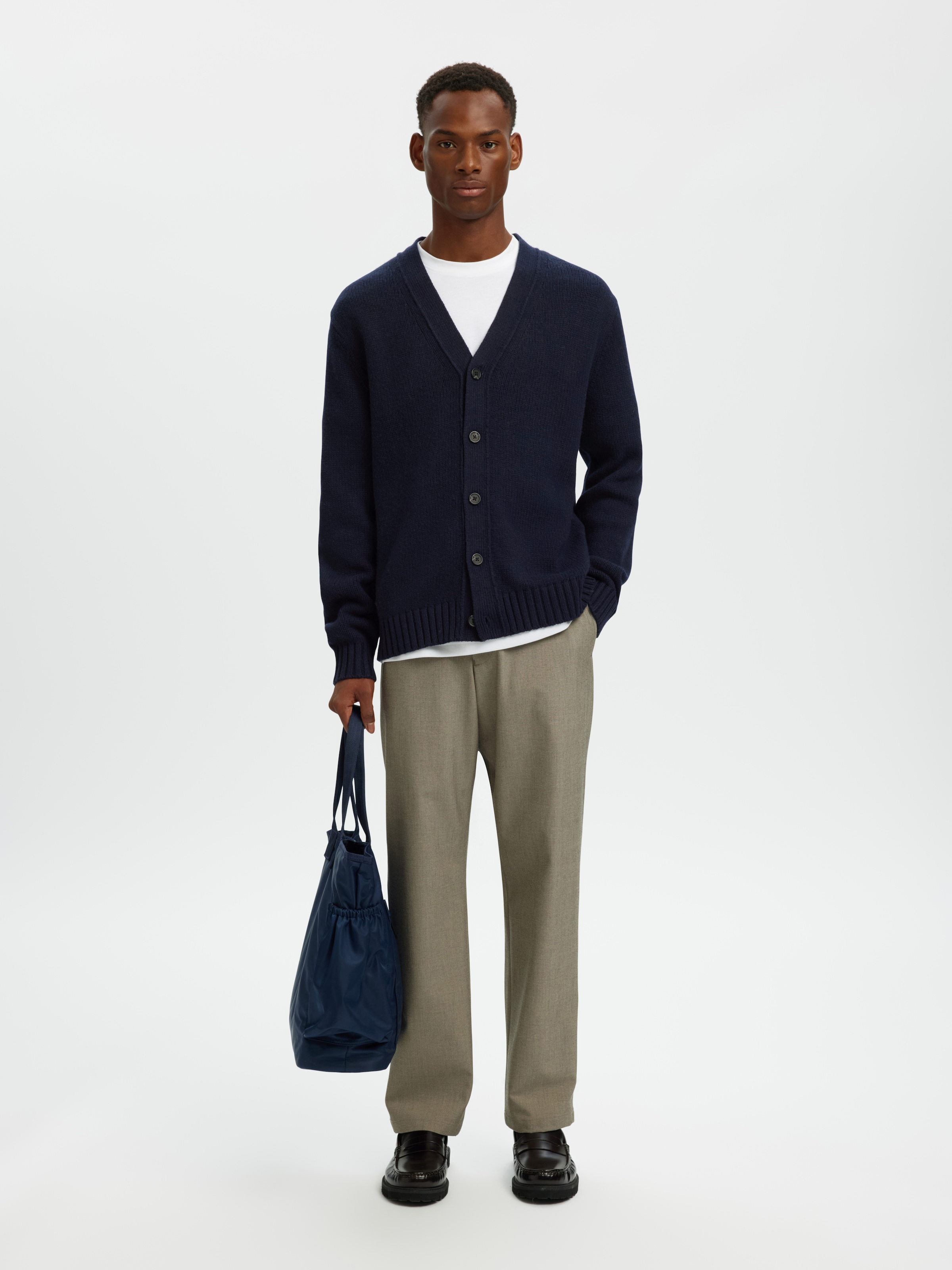 SELECTED Strickjacke »SLMCODY LS KNIT CARDIGAN NOOS« Wollmischung, regular fit
