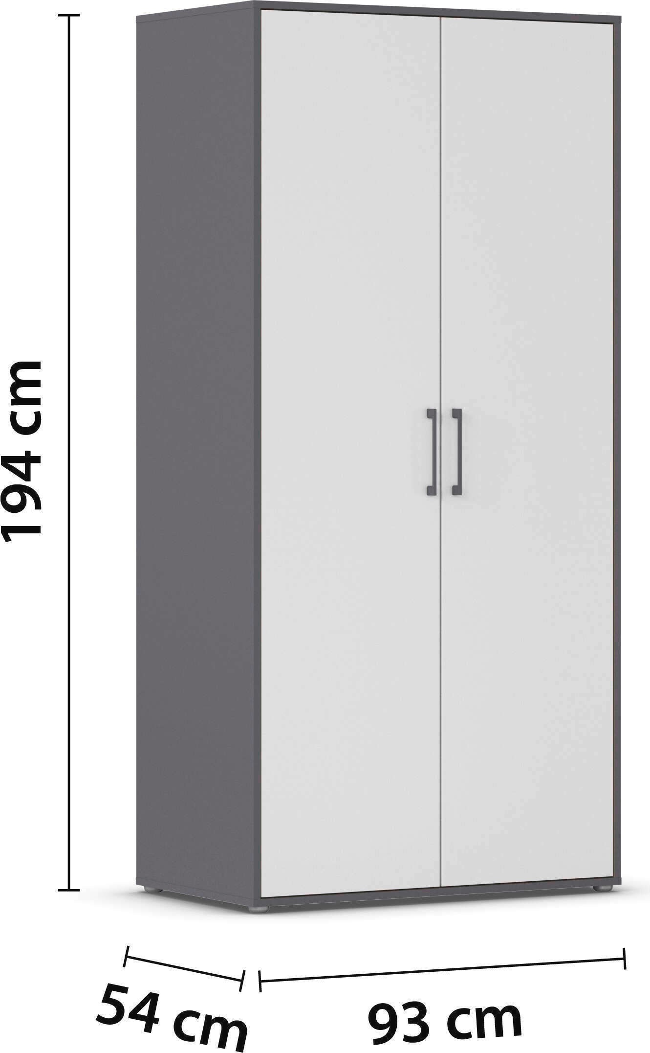 INOSIGN BY RAUCH Kleiderschrank »Kleiderschrank Schrank Garderobe Schlafzimmer Stauraum PAULLY«, (mit 3 Griff-Varianten), OTTOS CHOICE 3 Griffvarianten MADE IN GERMANY