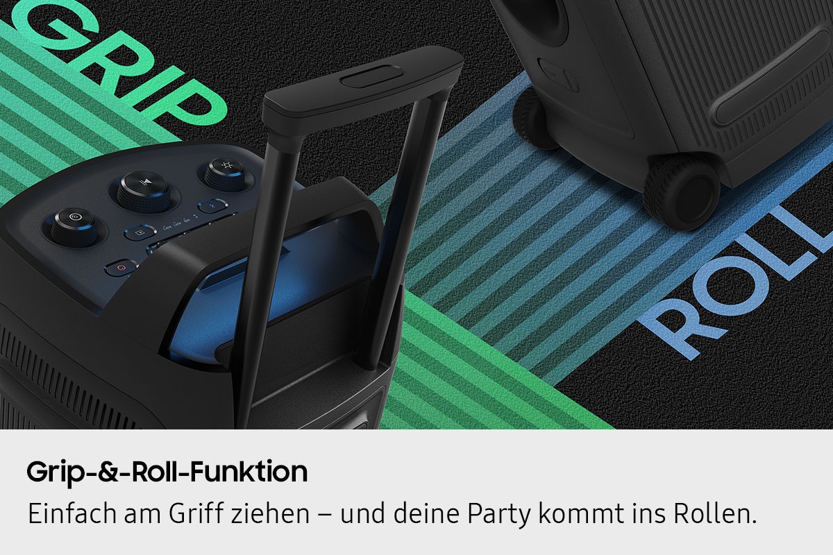 Samsung Party-Lautsprecher »Sound Tower MX-ST50F (2025)« 2.0 (Bluetooth Bassregelung | Beleuchtungseffekte | Lautstärkeregelung | Pairing | USB-Wiedergabe 240 W)
