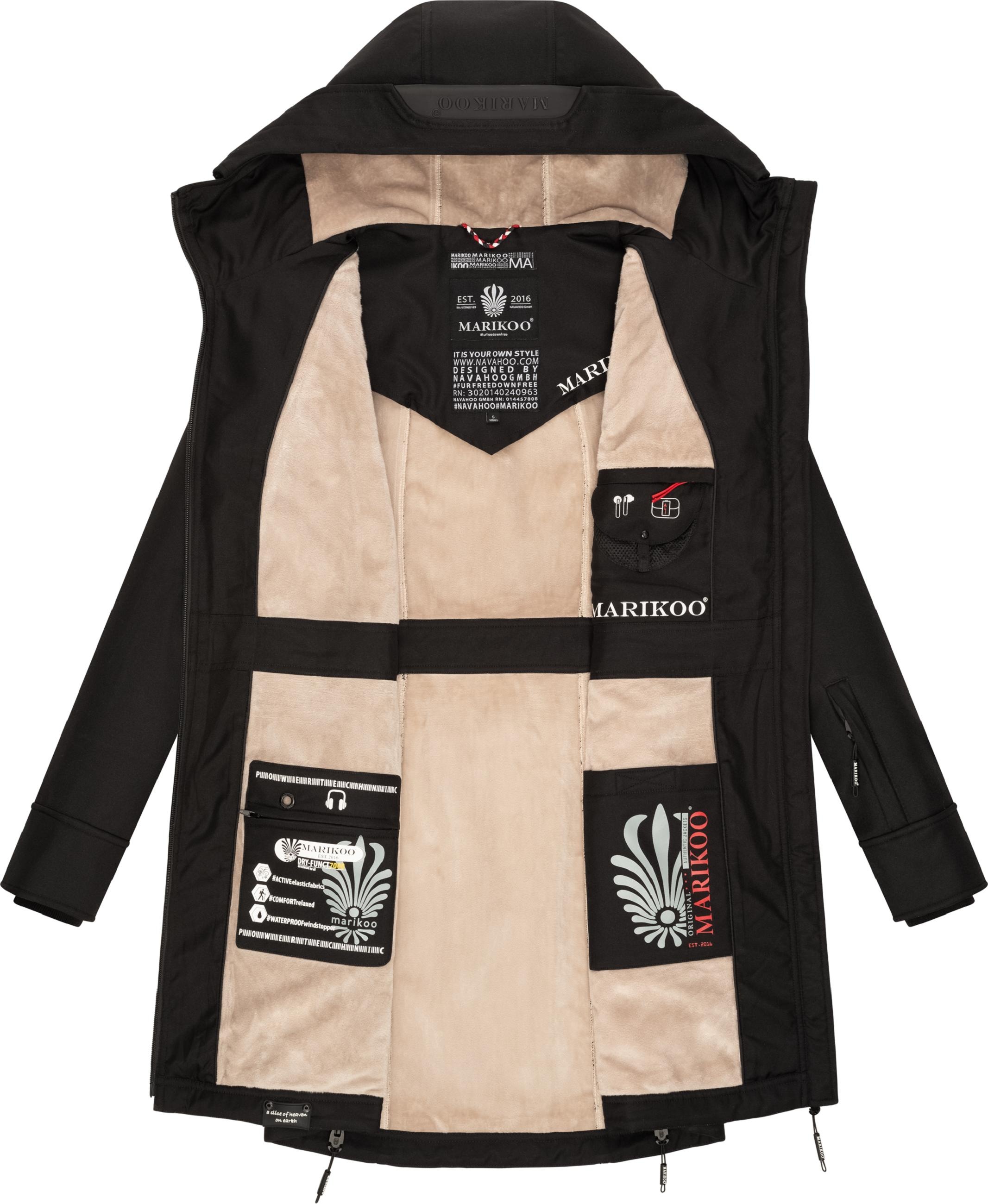 Marikoo Funktionsparka »Funktionsmantel Racquellee« mit Kapuze