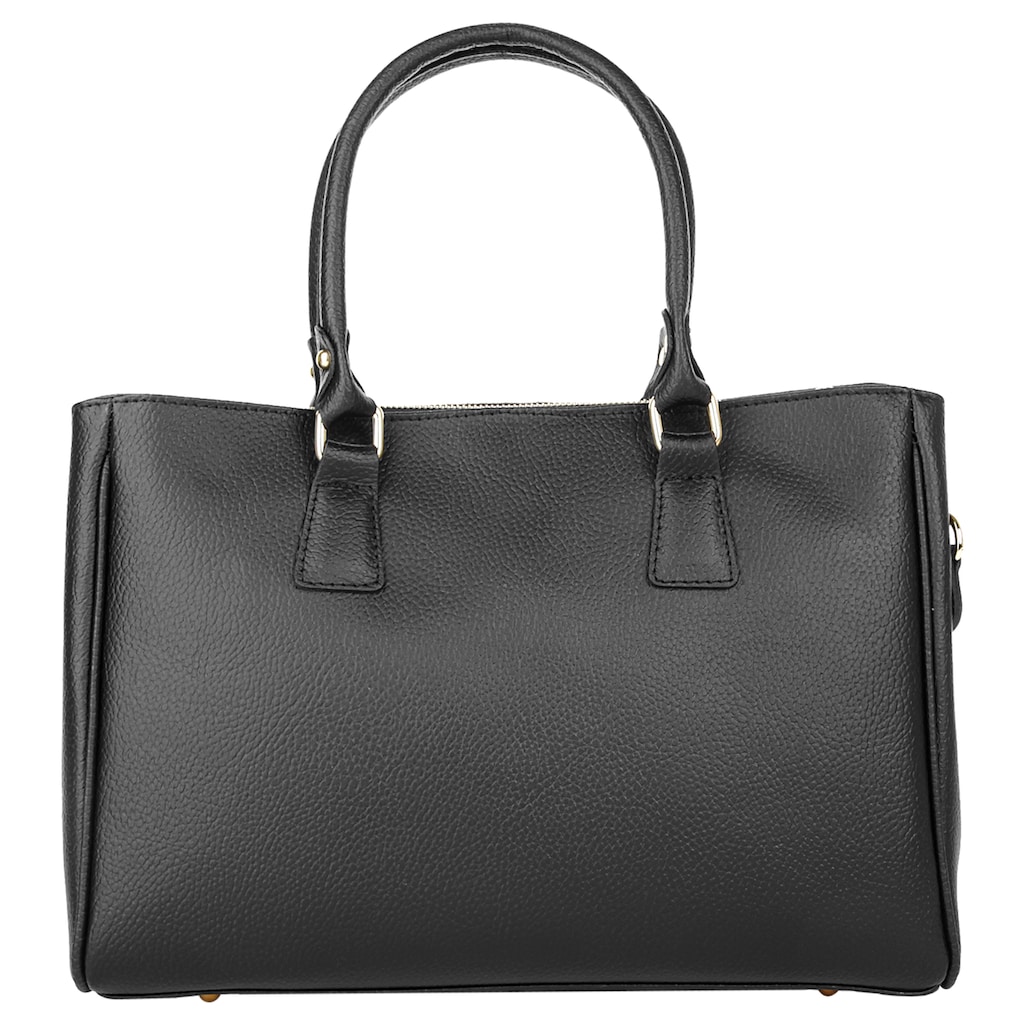 Cluty Henkeltasche, echt Leder, Made in Italy