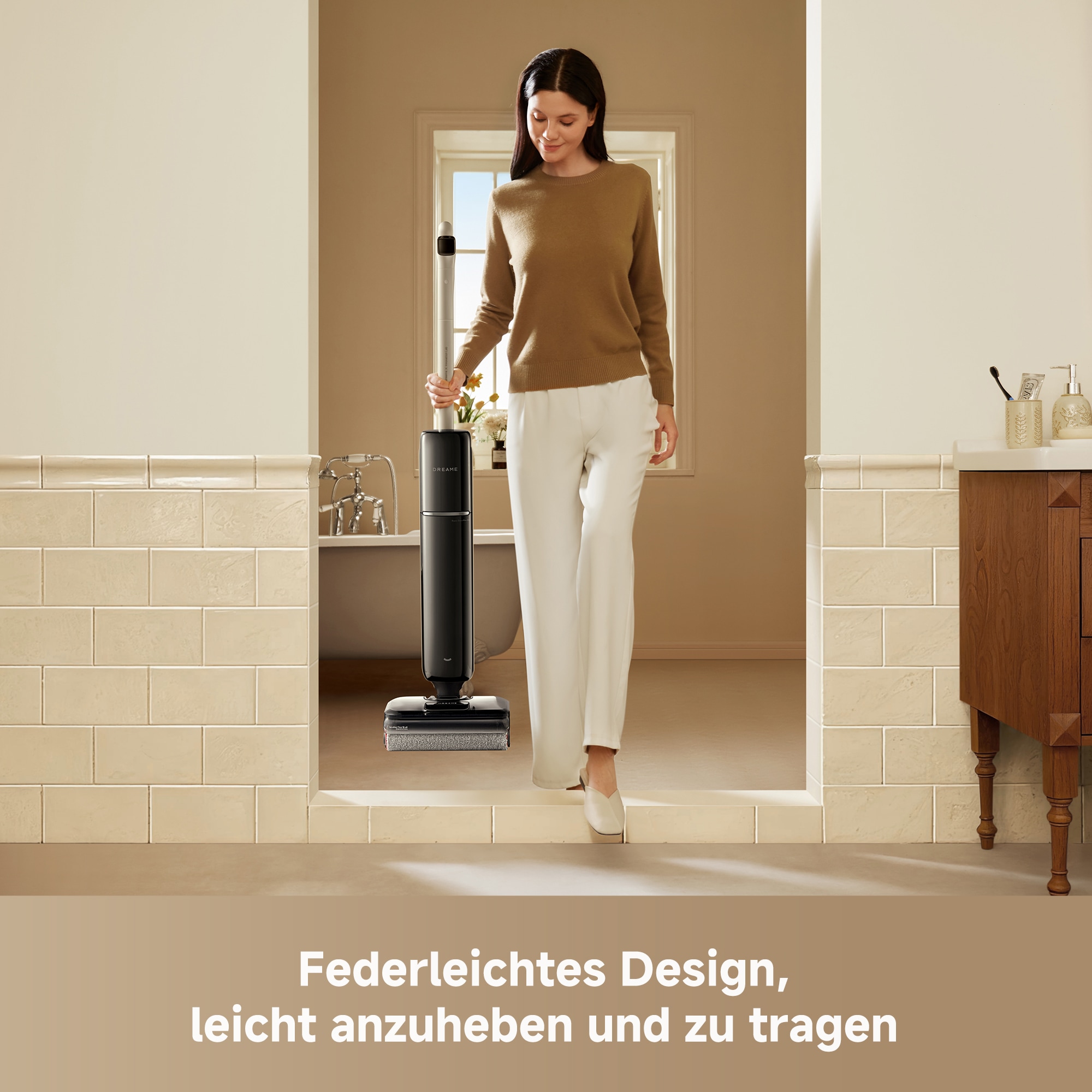 Dreame Nass-Trocken-Akkusauger »T12 Pro-R« 180° flach, 95°C Reinigung, Anti‑Verwicklung