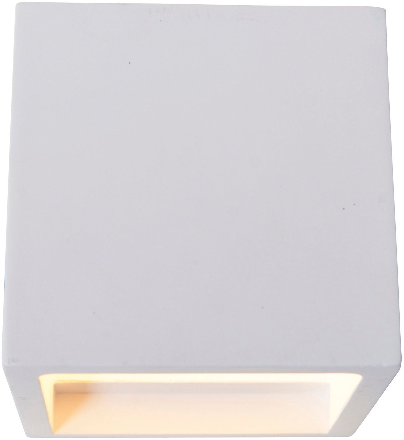 näve LED Wandleuchte »Wanna« LED-Modul 1 Stk. Warmweiß incl. 2x 3W Cree xp LED, l: 11,5cm, b: 11,5cm, h: 11,5cm, Gips, weiß