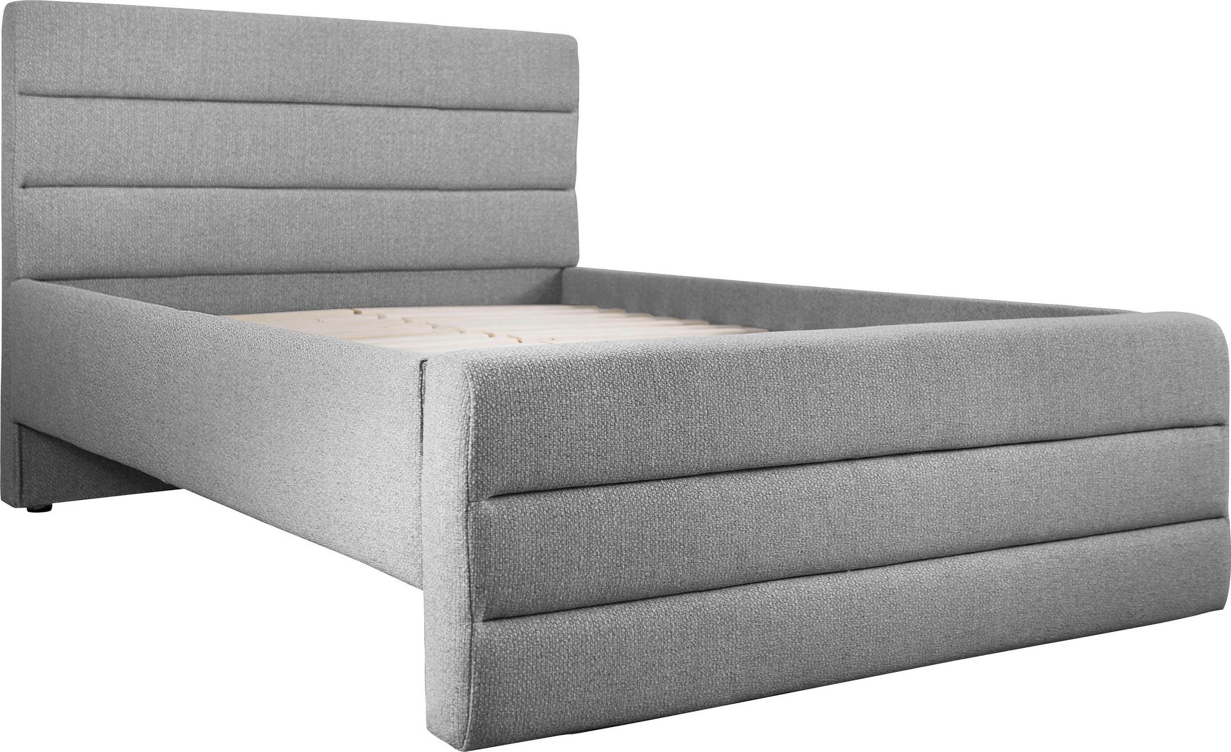 OTTO products Polsterbett »Merrit«, Quernaht im Kopf- und Fußteil, in 5 Breiten, auch in 220 cm Länge