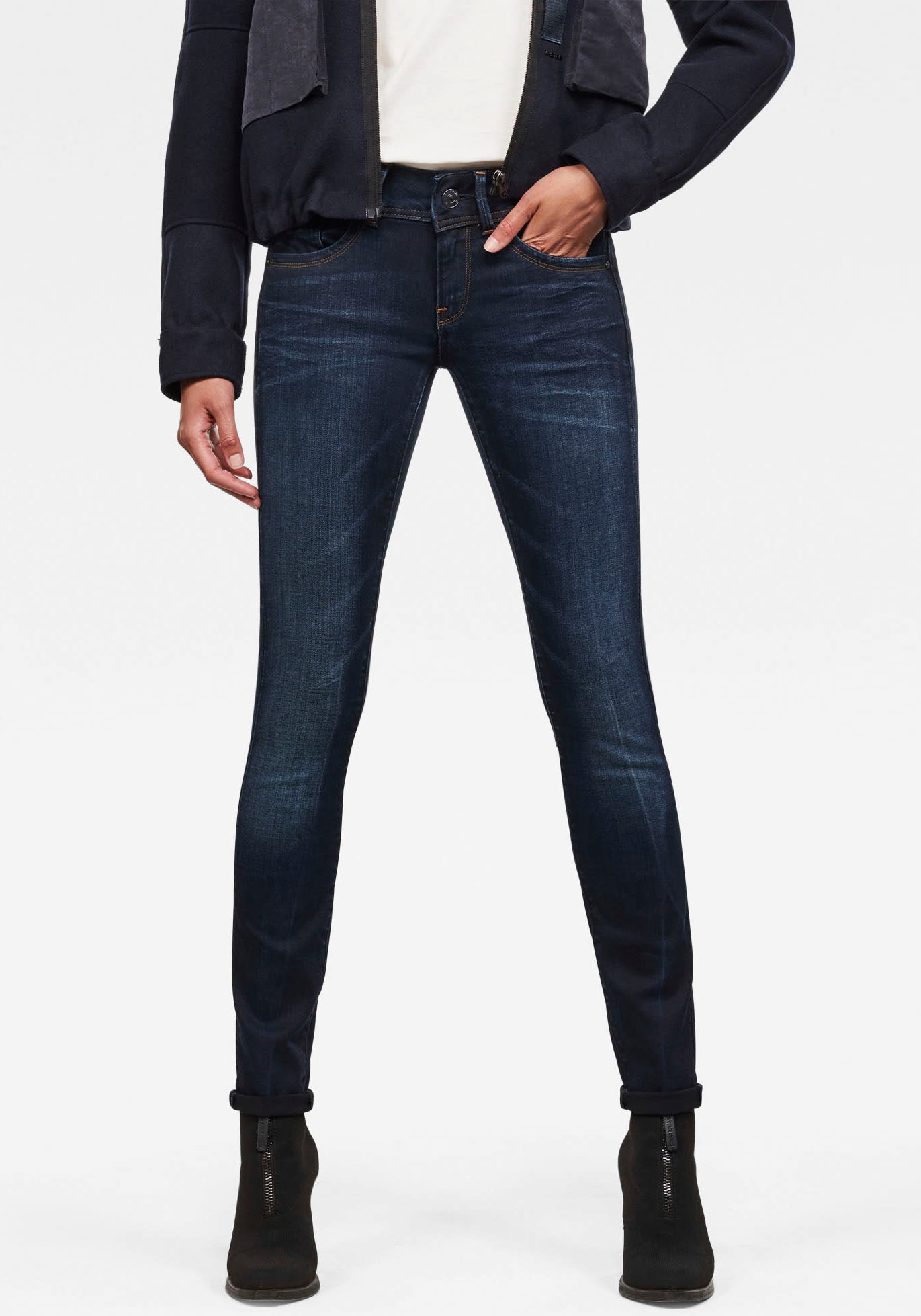 G-STAR Skinny-fit-Jeans »Lynn Mid Waist Skinny«, moderne Version des klassischen 5-Pocket-Designs