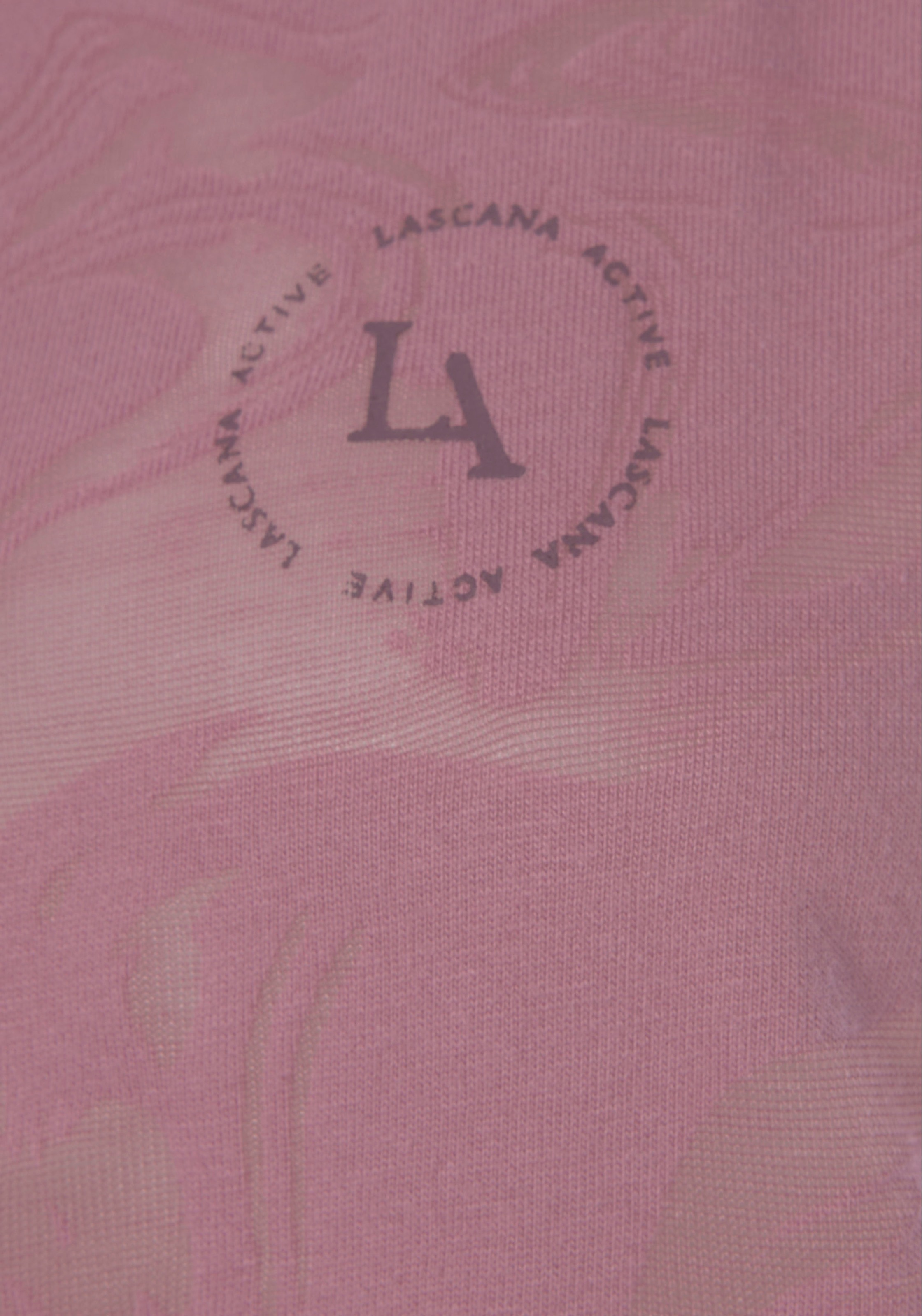 LASCANA ACTIVE Funktionsshirt, Sportshirt mit Rundhalsausschnitt und Logodruck
