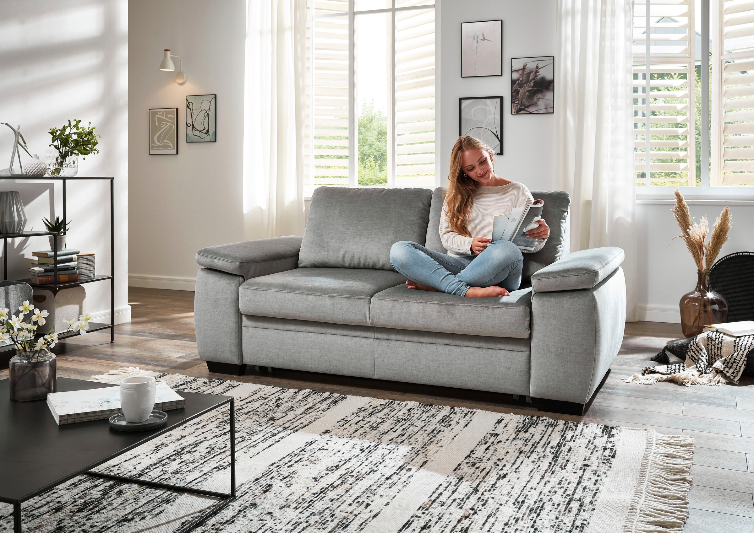 Die PlanBar Schlafsofa »MP-PD19021« mit Längsschläferfunktion 140x210 cm