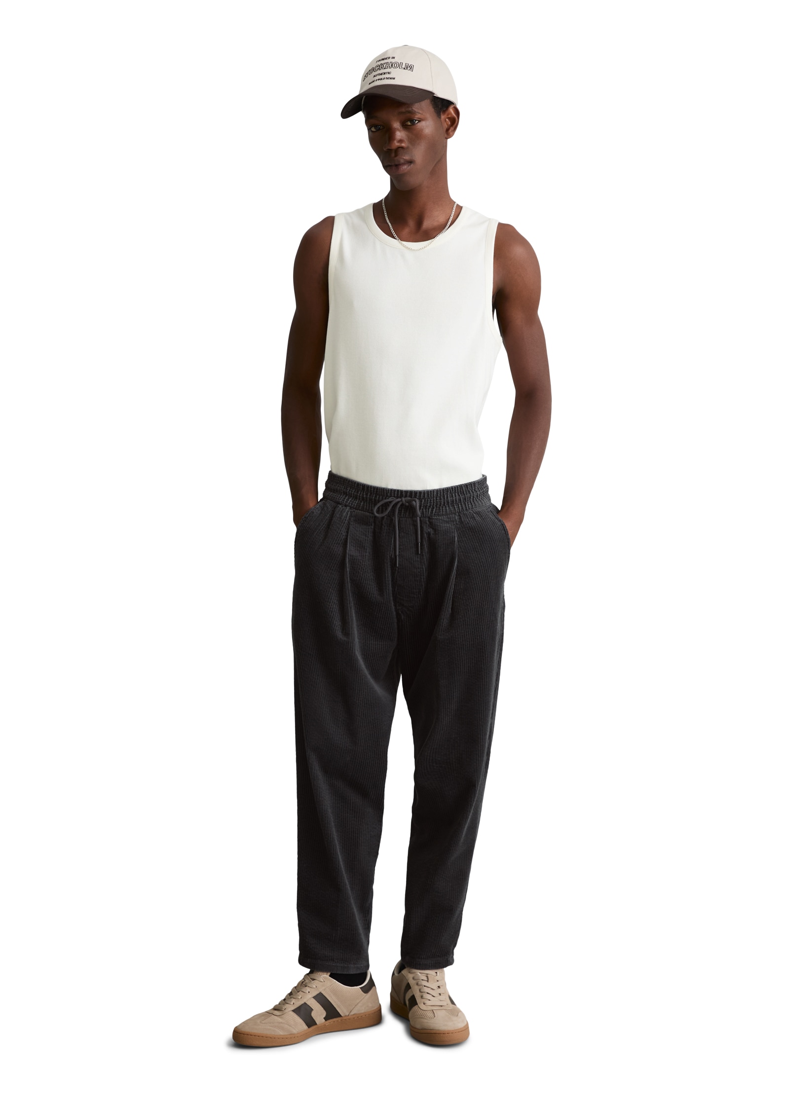Marc O'Polo DENIM Cordhose »Model Viggo relaxed cropped aus reine Bio-Baumwolle«
