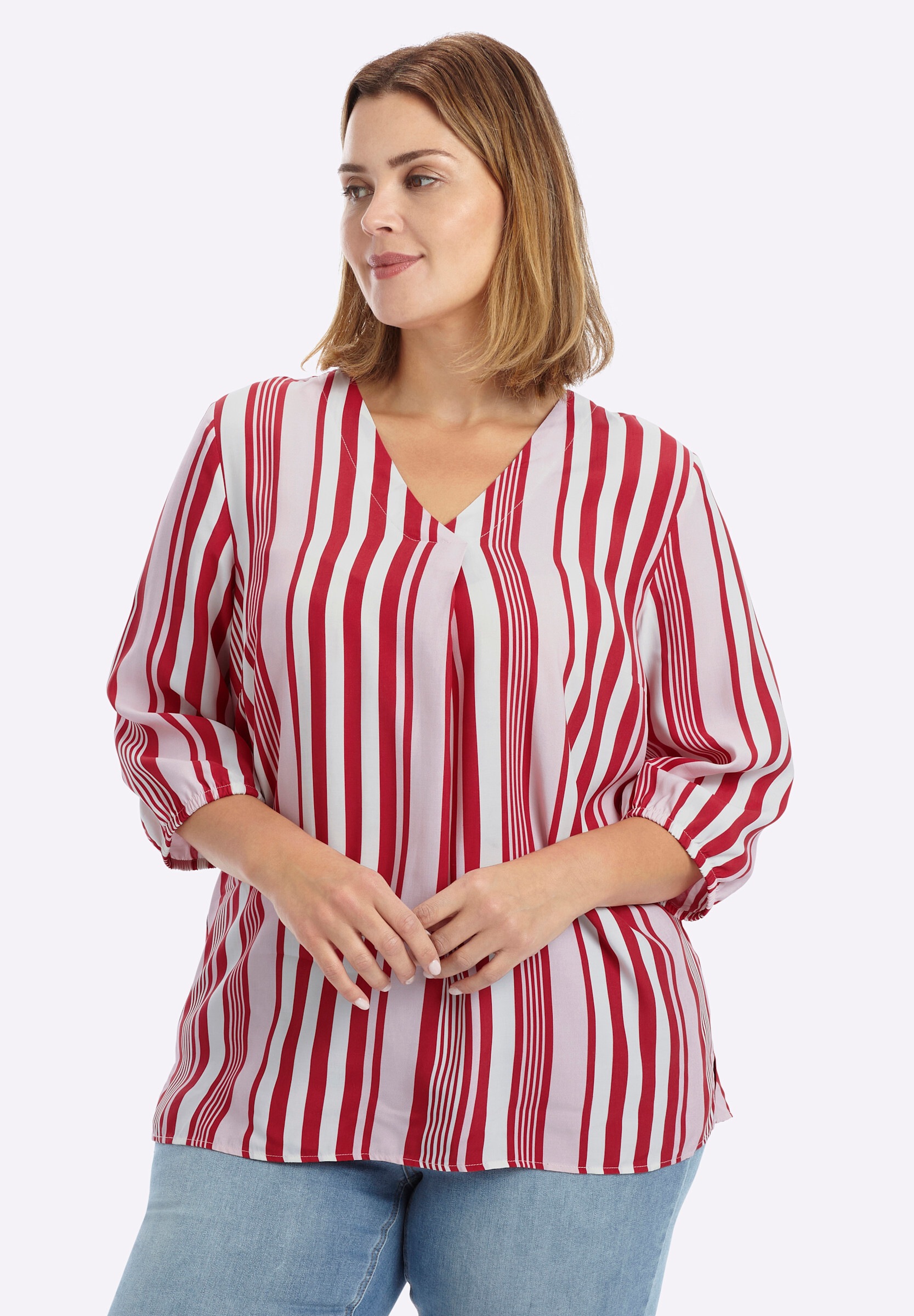 Sheego Longbluse »Tunika Tunika mit Längsstreifen«