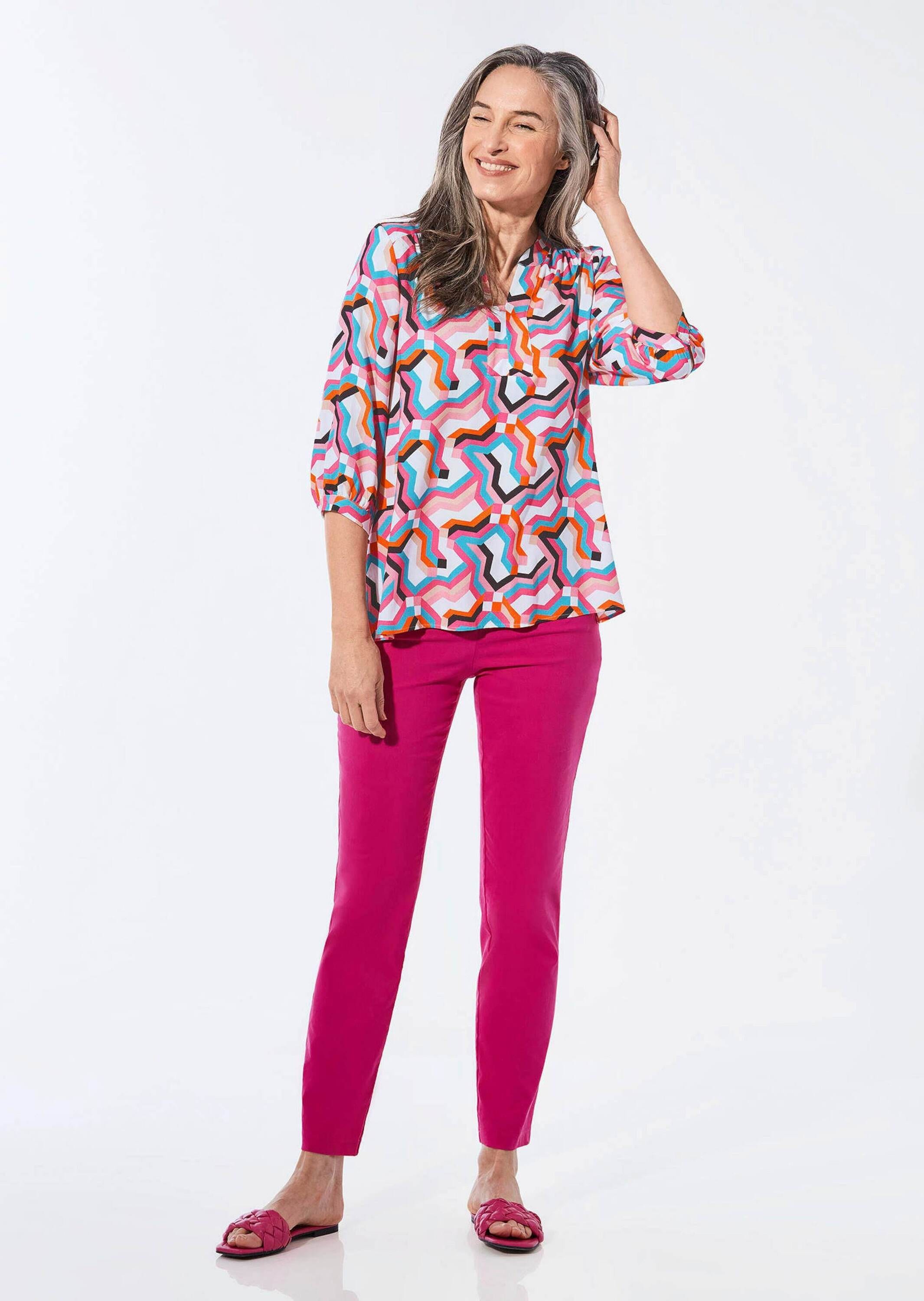 GOLDNER Tunika »Kurzgröße Mit Allover-Print, Tunikaform, 3/4-Arm« keine/nicht relevant