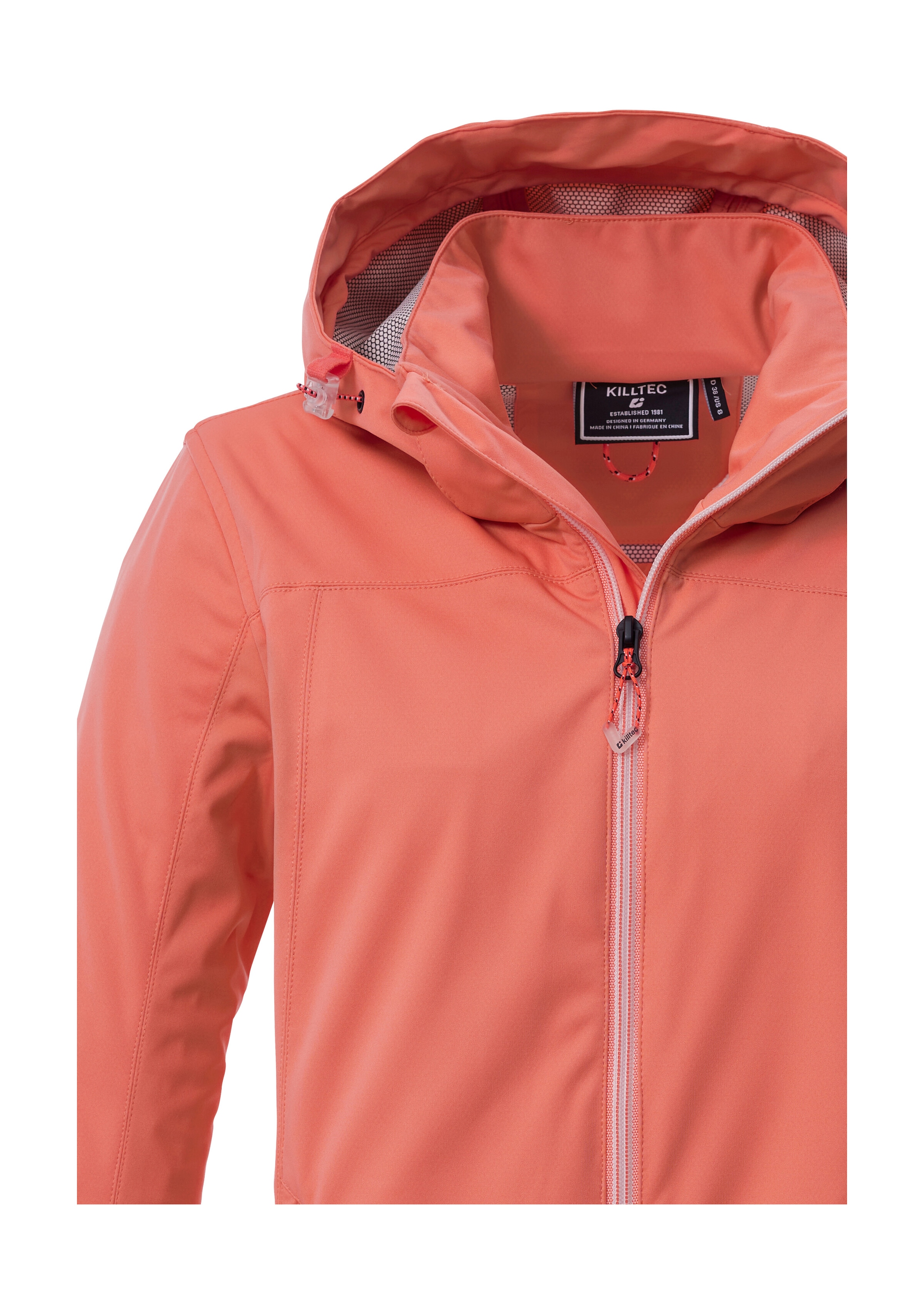 Killtec Softshelljacke »KOS 69 WMN SFTSHLL JCKT« Winddichte, wasserabweisende Damenjacke mit abnehmbarer Kapuze