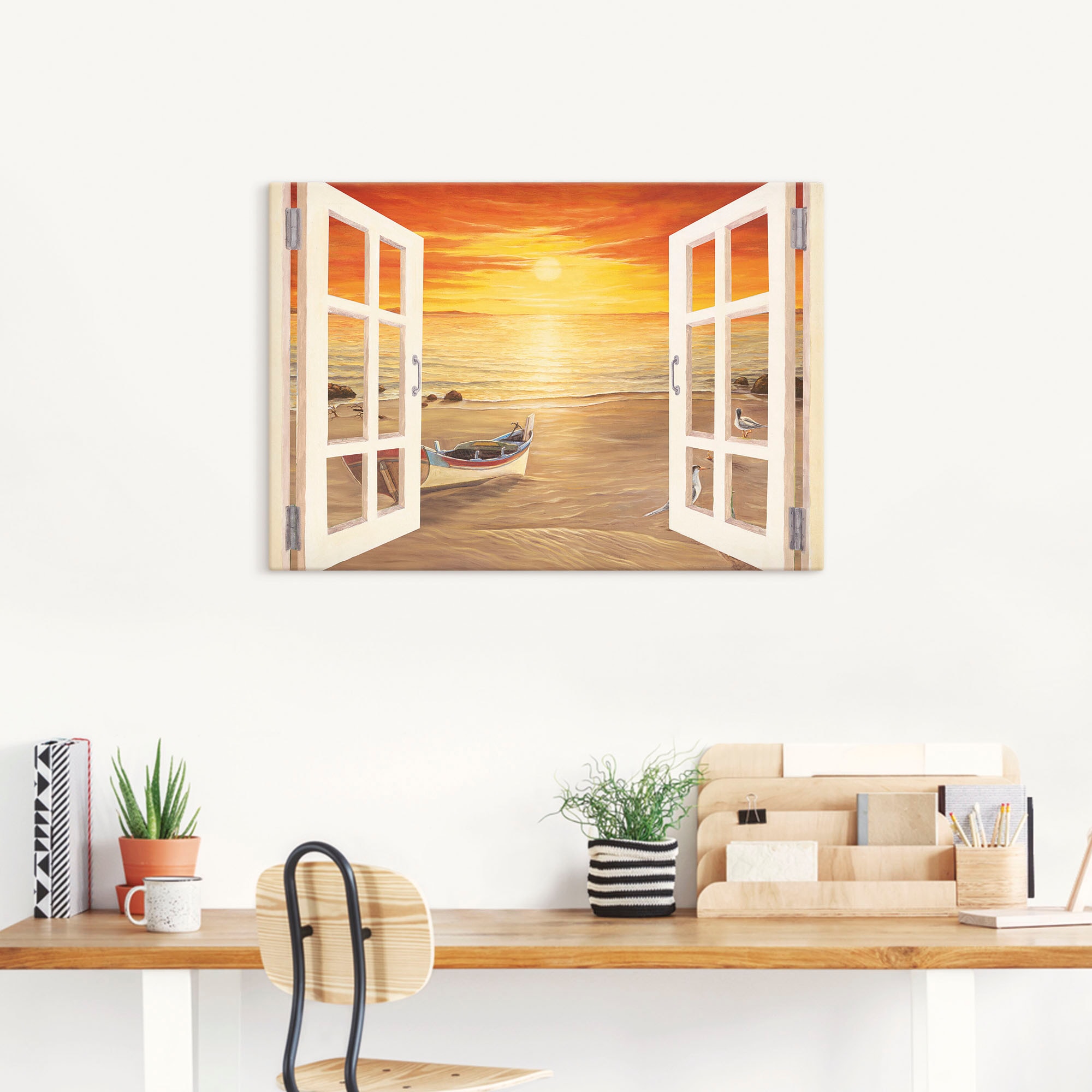 Artland Leinwandbild »Möwen« Meer Bilder 1 Stk. tlg. auf Holzrahmen gespannt