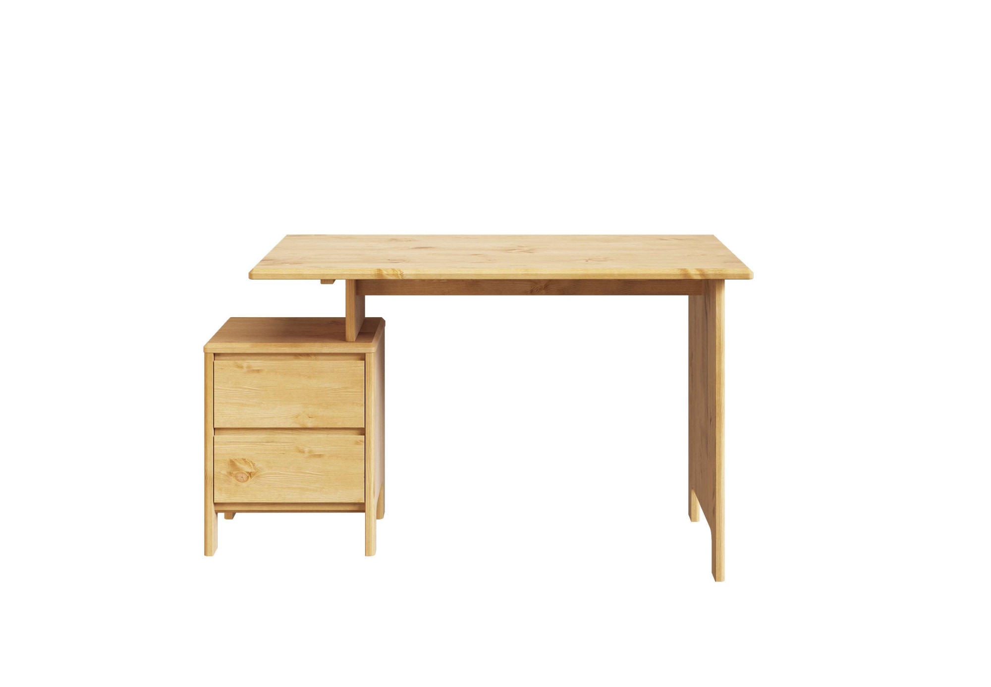 Home affaire Schreibtisch »Luven, Computertisch,«, zertifiziertes Massivholz, mit 2 Schubkästen, Breite 120-140 cm