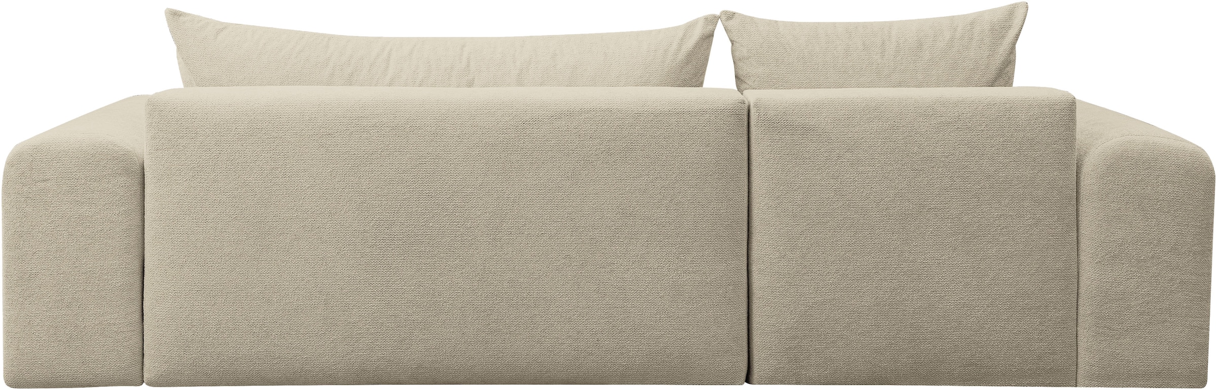 WERK2 Ecksofa »Ewela-Bubble, inkl. Bettfunktion & Bettkasten, bequem, Breite 265cm« moderner Boucle Bezug, Liegefläche 200/140cm