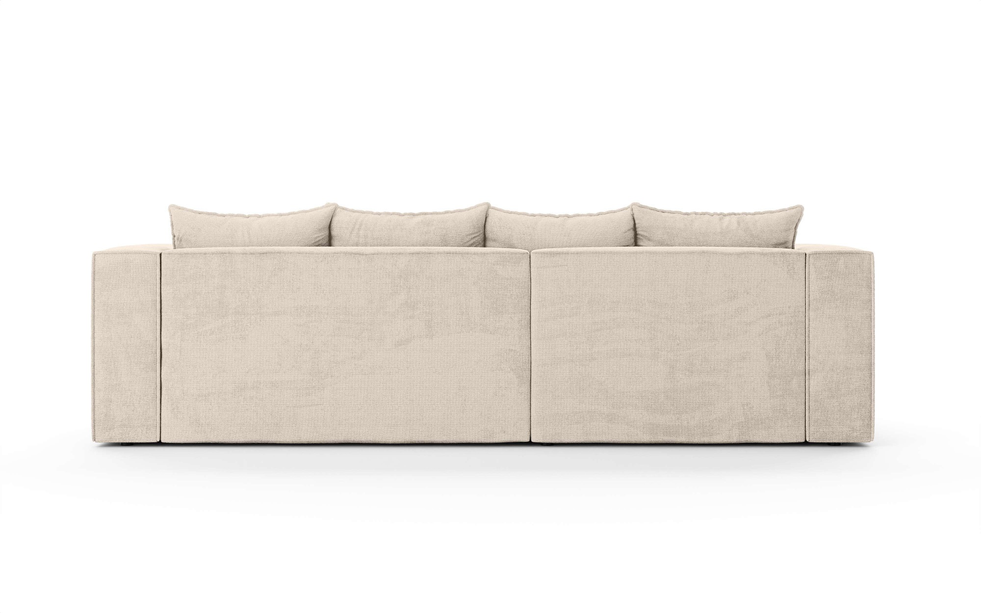 INOSIGN Ecksofa »LINCOLNVILLE mit Bettfunktion und Bettkasten, Maße B/H/T 244/76/150 cm«, L-Form mit Wellenunterfederung, Recamiere beidseitig montierbar