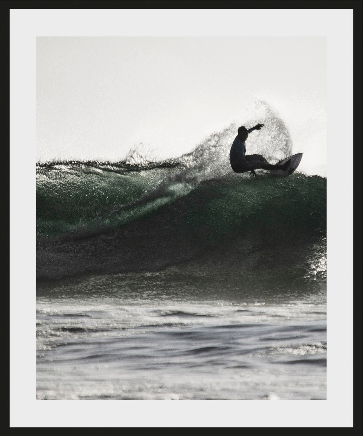 queence Bild »WAVE«, Strand-Meer Bilder-Himmel-Foto-Sport, (1 St.), HD Premium Poster-Druck inkl. Holzrahmen